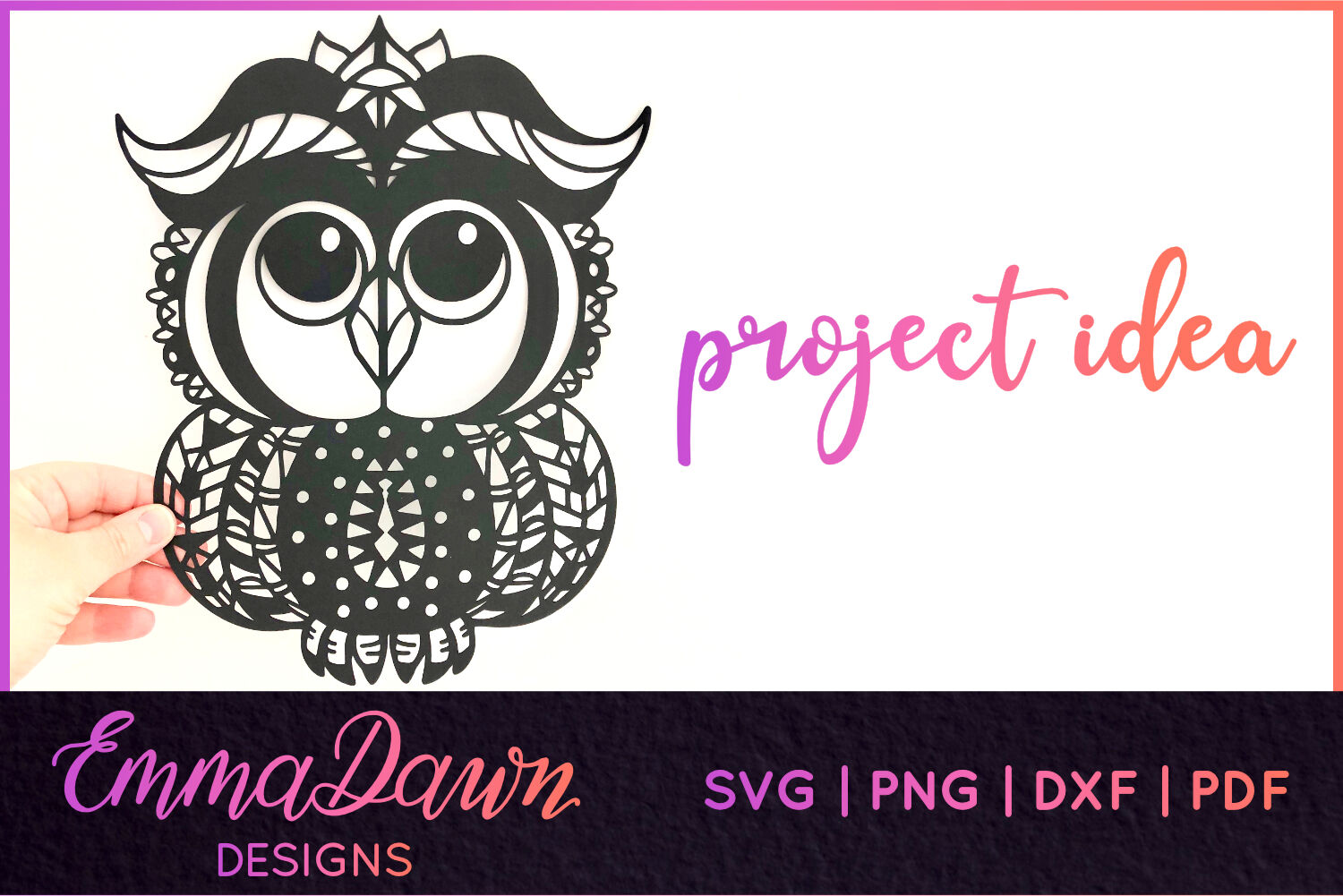 Download Felicity The Baby Owl Mandala Zentangle Design Svg By Emma Dawn Designs Thehungryjpeg Com