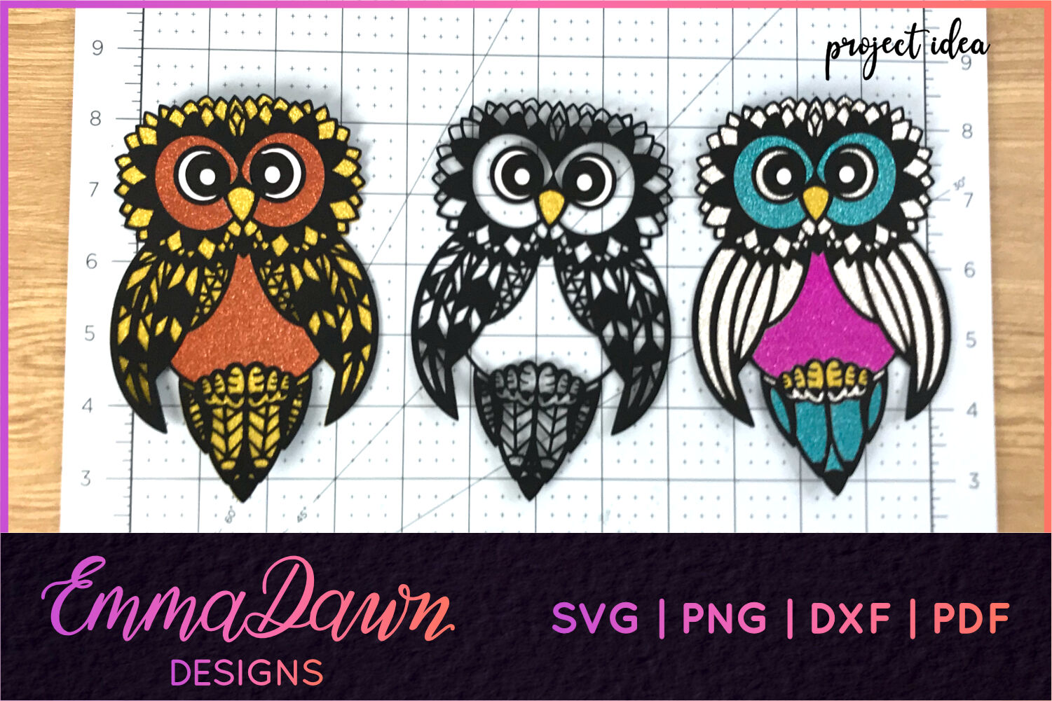 Download Anne The Fluffy Owl Mandala Zentangle Design Svg By Emma Dawn Designs Thehungryjpeg Com