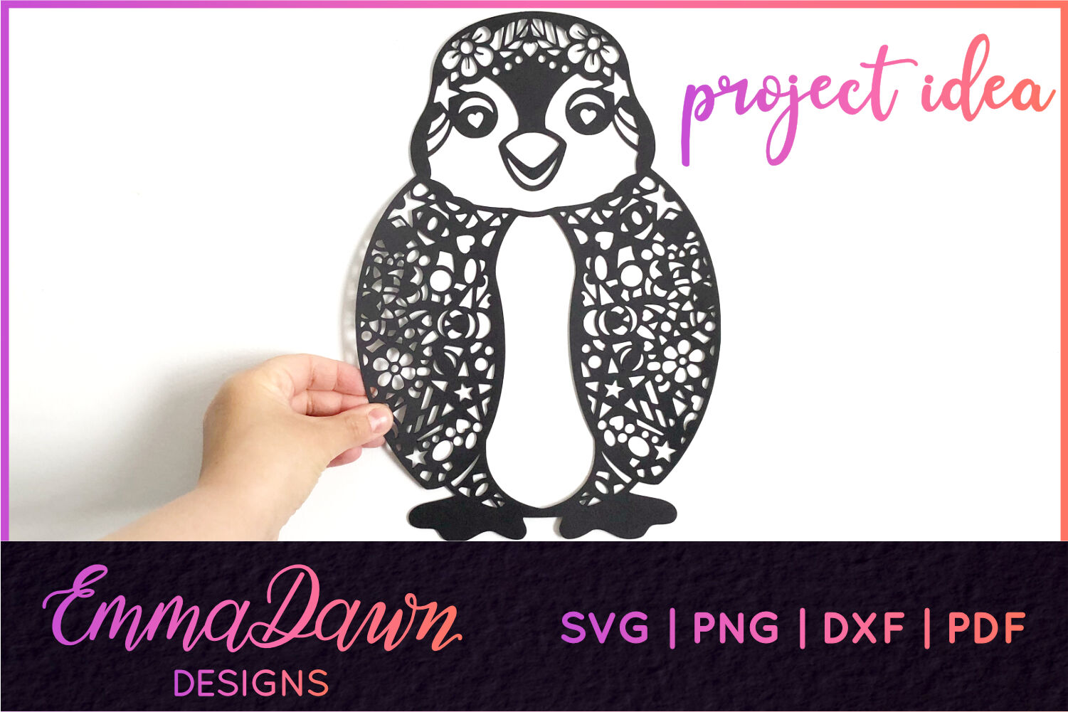 Download Peyton Peter The Penguins Mandala Zentangle 2 Designs By Emma Dawn Designs Thehungryjpeg Com