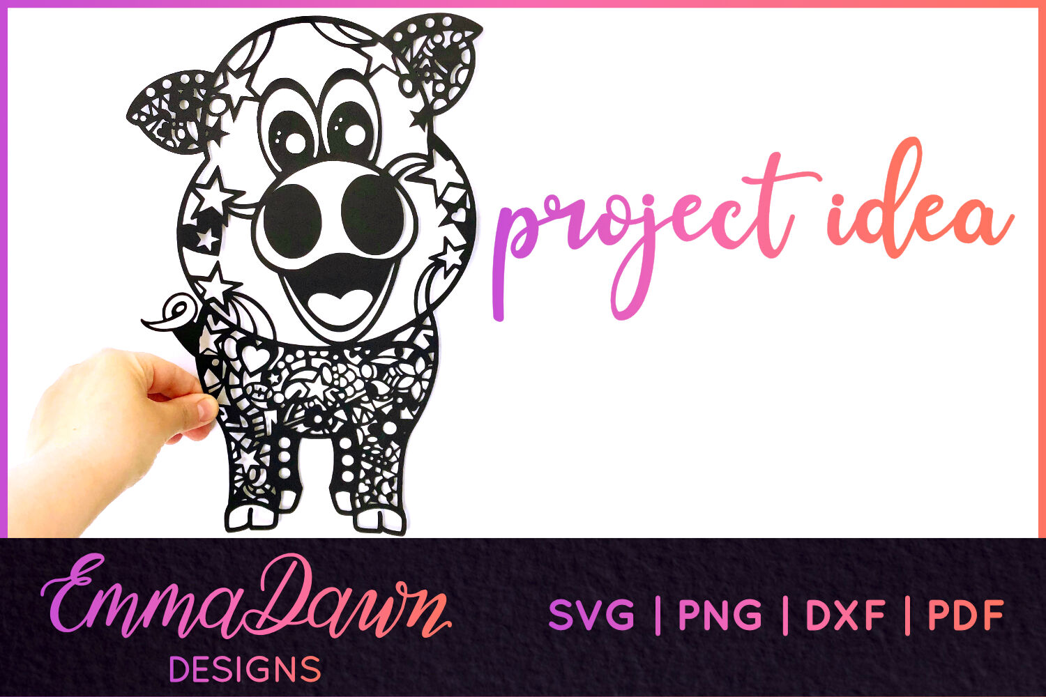 Download Iggy The Piggy Mandala Zentangle Design Svg By Emma Dawn Designs Thehungryjpeg Com