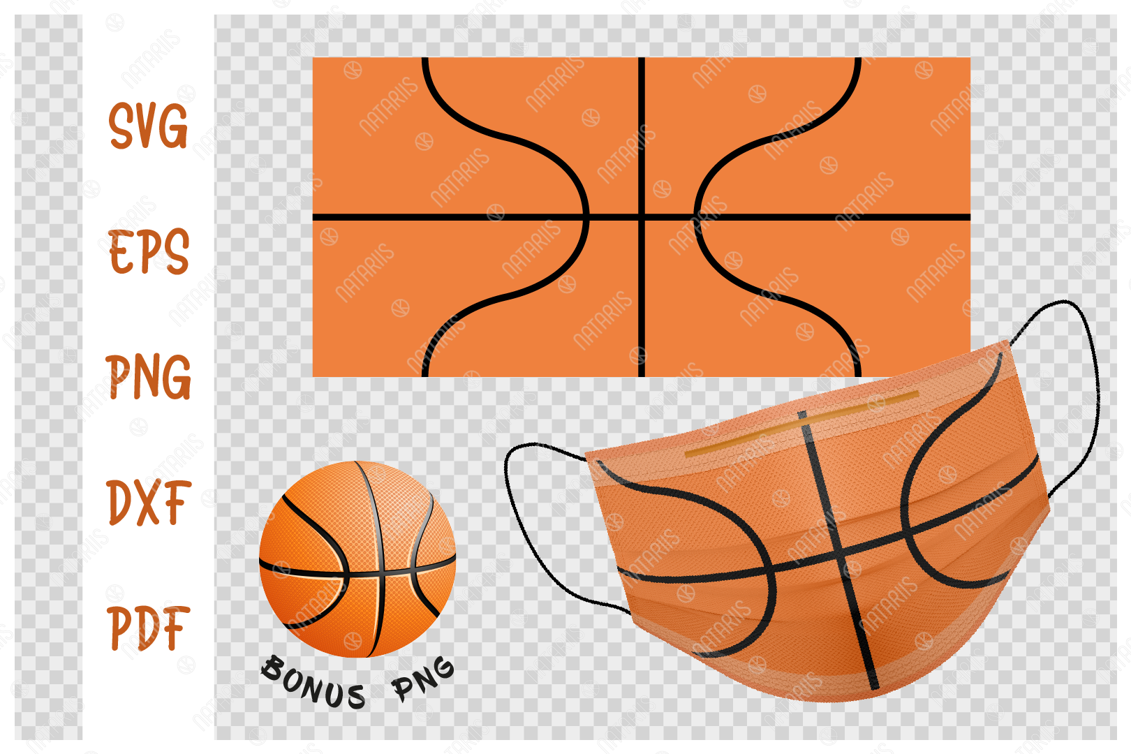 Download Svg Basketball Ball Background Design For Face Mask By Natariis Studio Thehungryjpeg Com