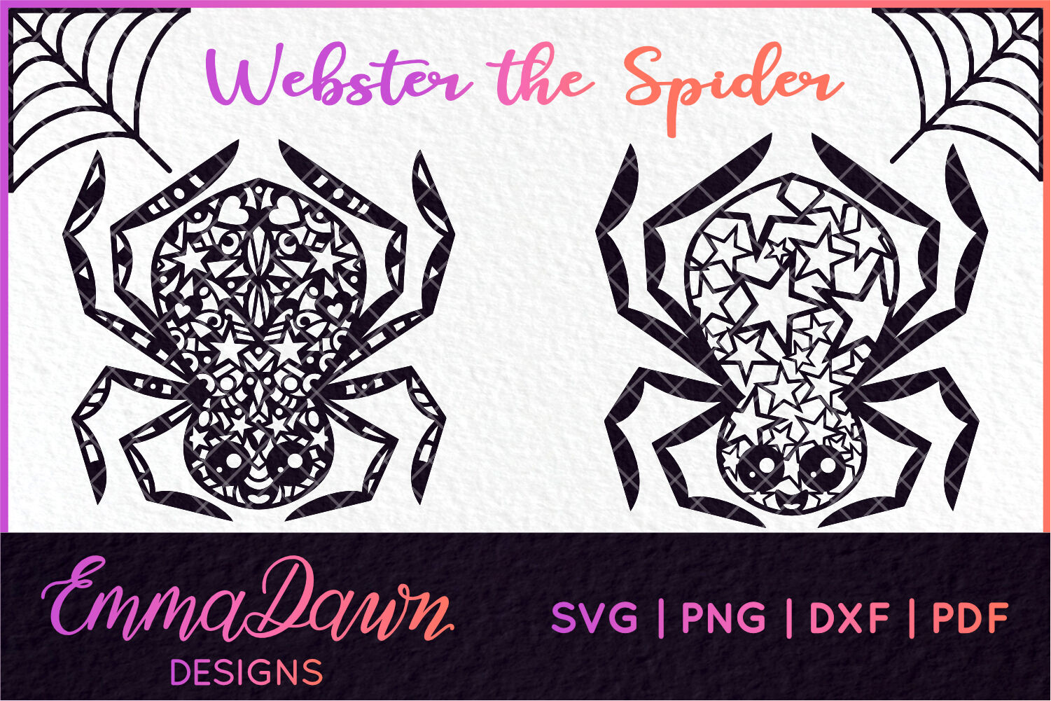 Webster The Spider Mini Bundle Halloween Zentangle Designs By Emma Dawn Designs Thehungryjpeg Com