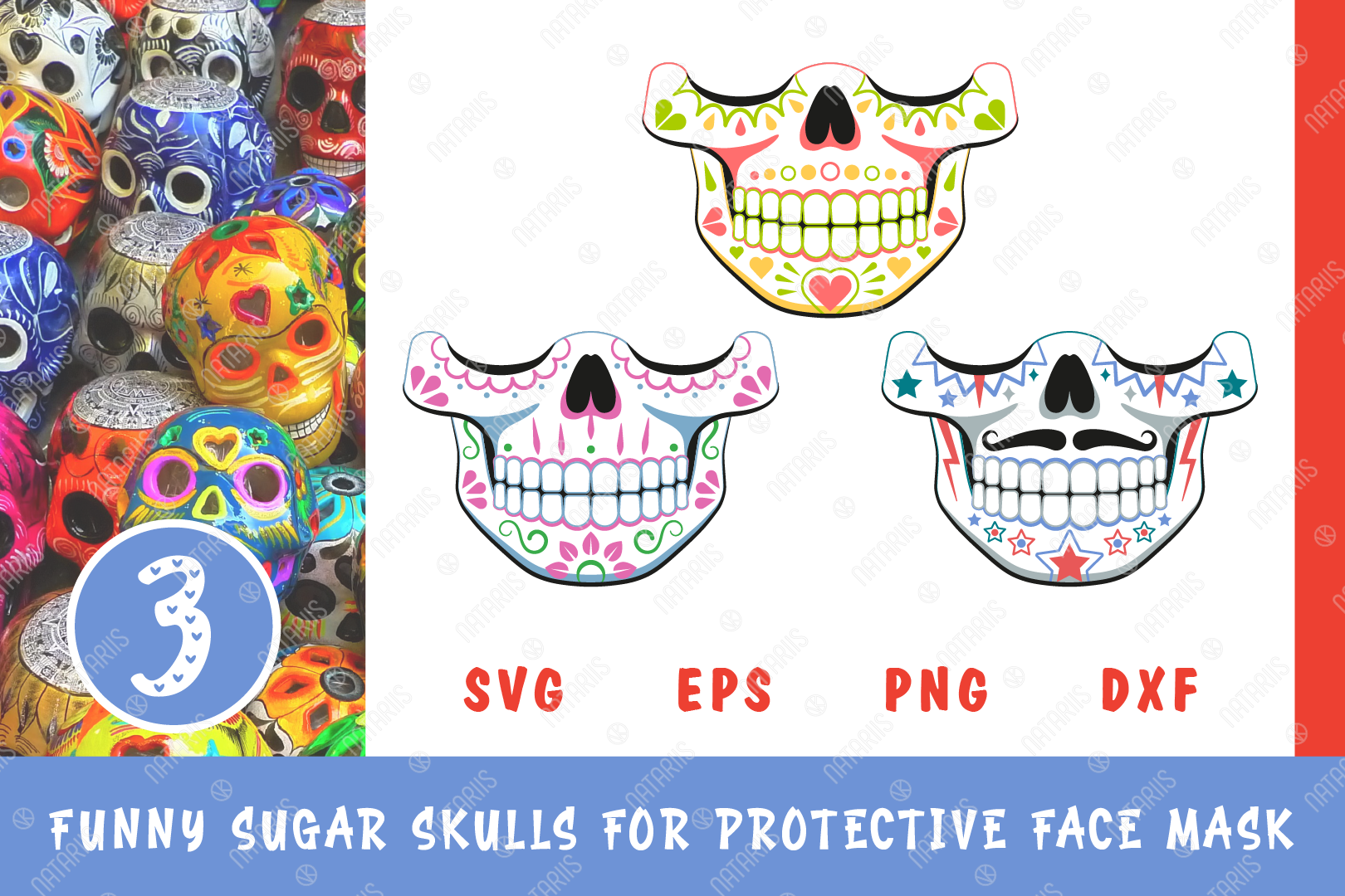 Sugar Skull Svg, Sugar Skulls Svg