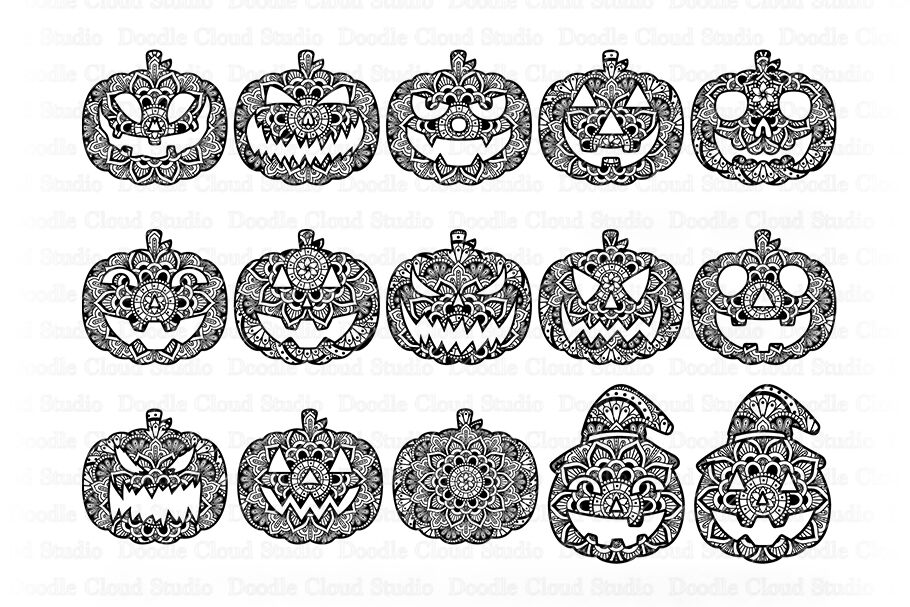 Halloween Layered Mandala Svg Design - Layered SVG Cut File