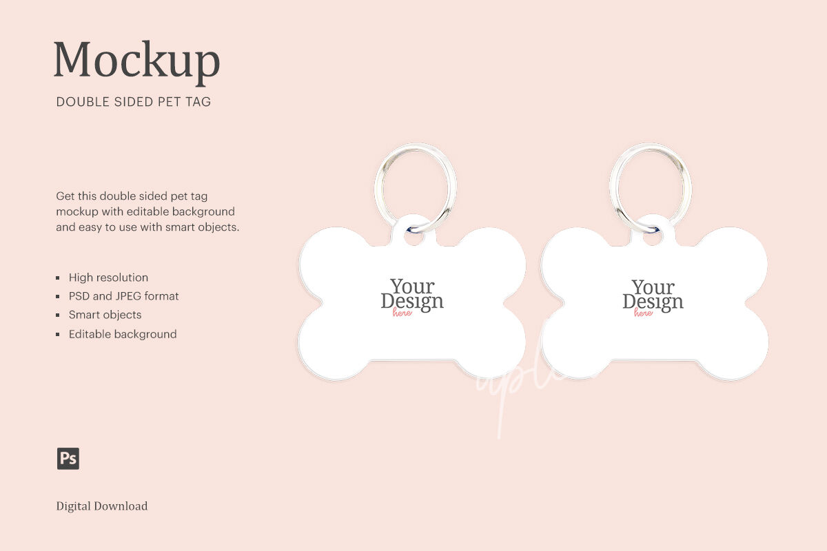 walgelijk Verfijning Beurs Double Sided Pet Tag Mockup | Compatible With Affinity Designer By ariodsgn  | TheHungryJPEG