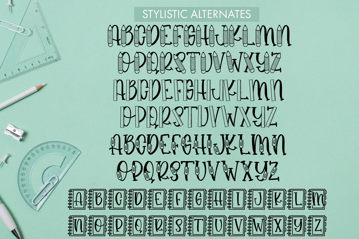 Classroom A Fun School Font With 6 Designs By Freeling Design House