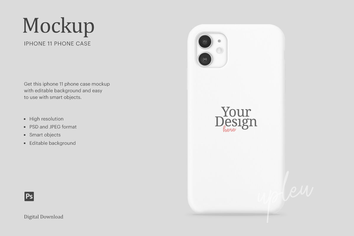 Iphone 11 Case Mockup Compatible With Affinity Designer By Ariodsgn Thehungryjpeg Com
