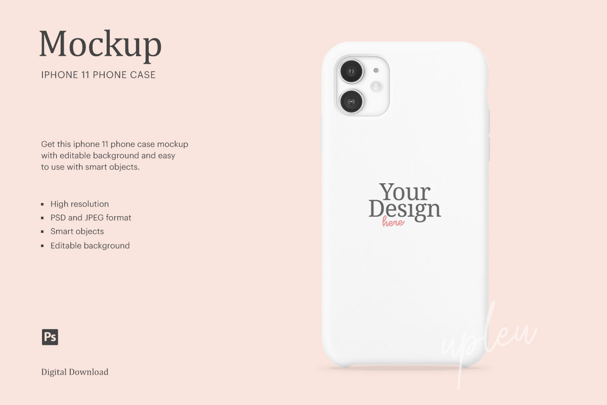 Iphone 11 Case Mockup Compatible With Affinity Designer By Ariodsgn Thehungryjpeg Com