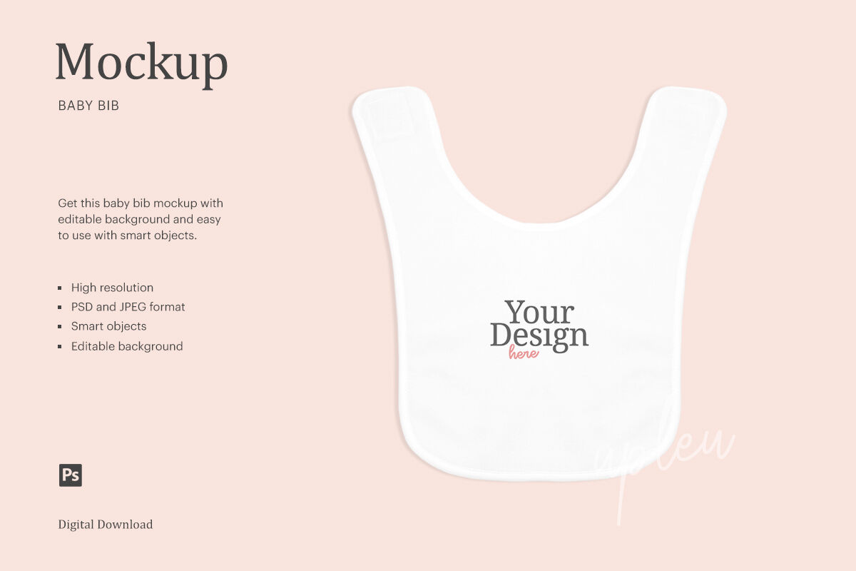 Download Baby Bib Mockup Compatible With Affinity Designer By Ariodsgn Thehungryjpeg Com