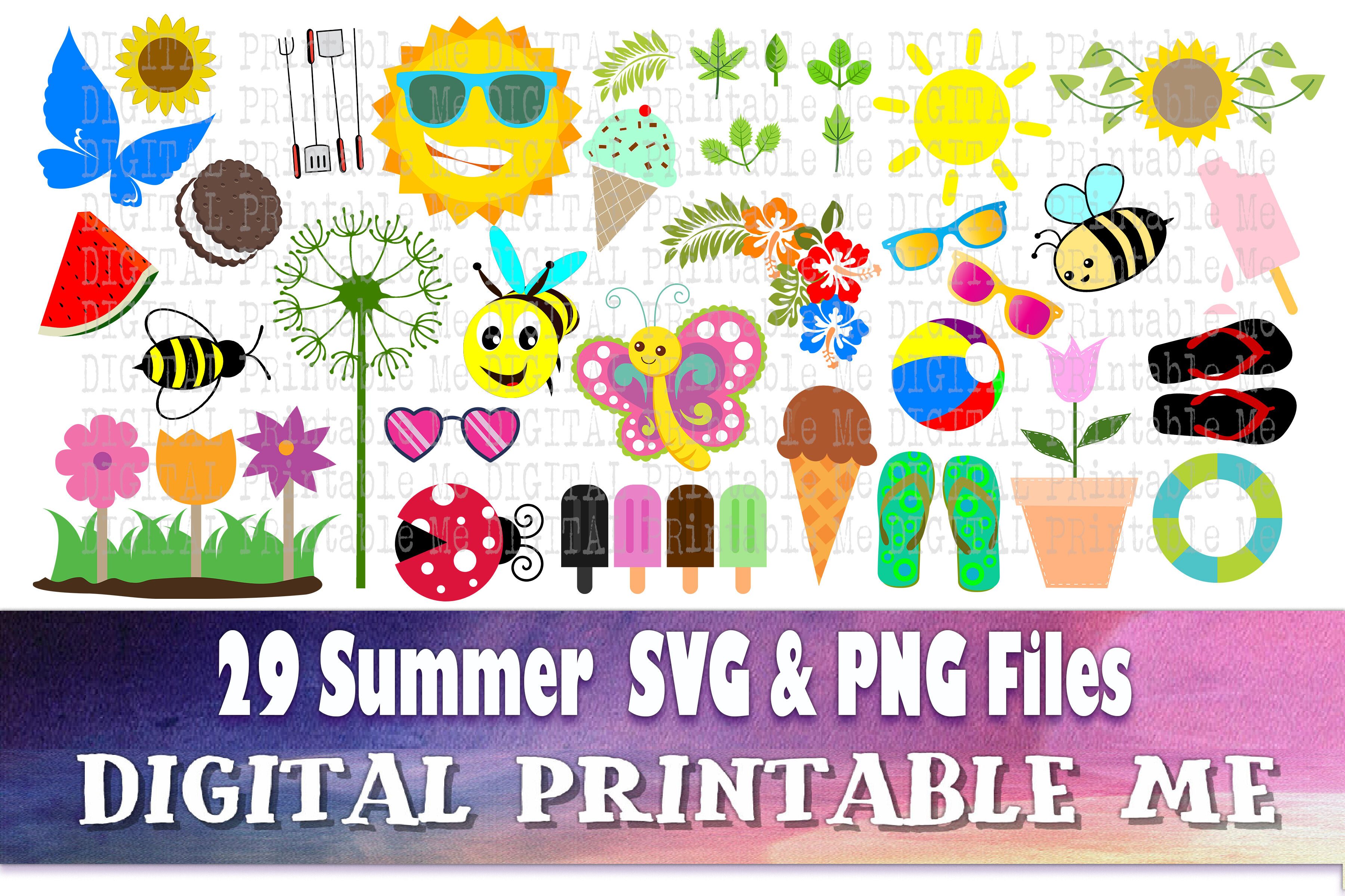 Download Summer Clip Art Bundle Svg Png 29 Image Pack Instant Download Dig By Digitalprintableme Thehungryjpeg Com