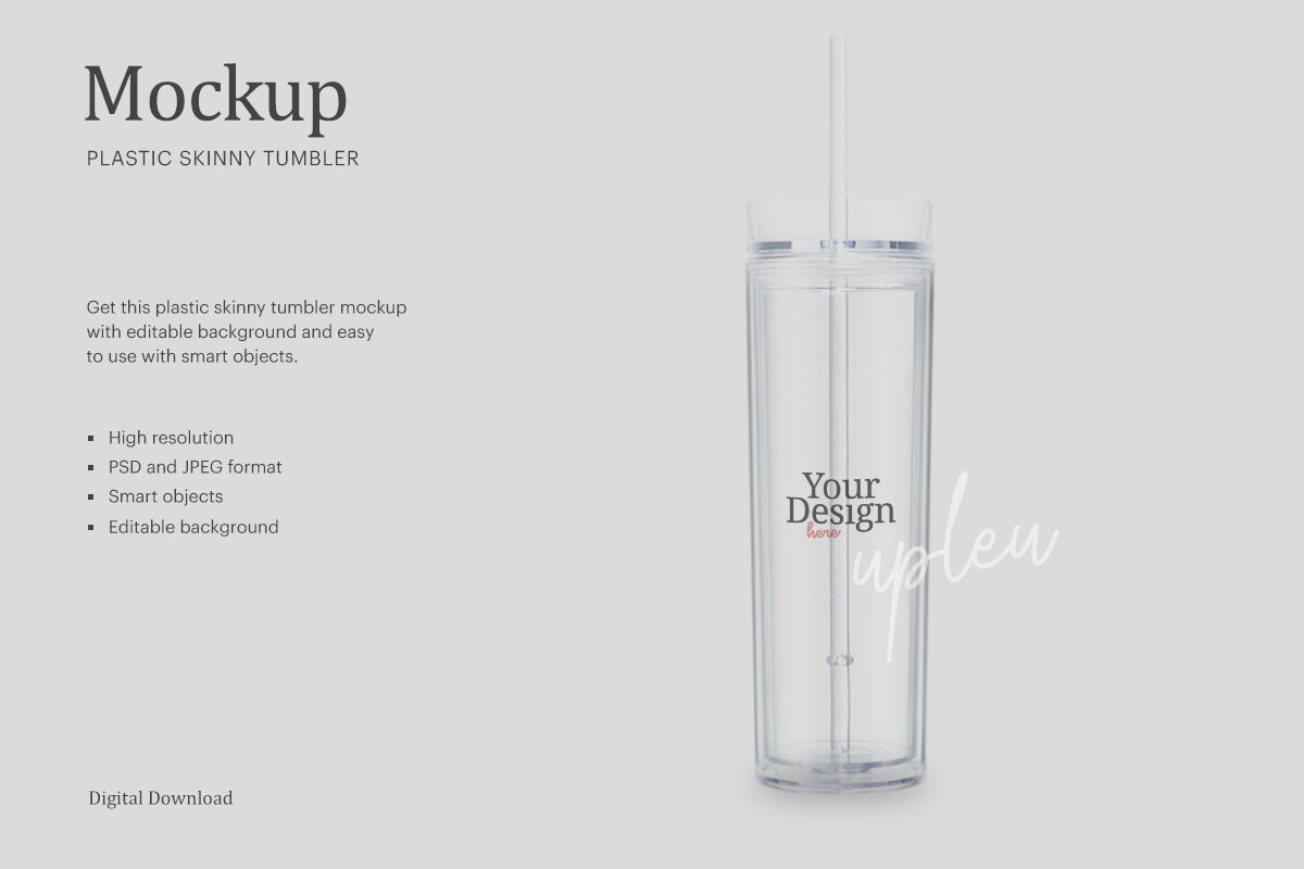 Download Plastic Skinny Tumbler Mockup Compatible With Affinity Designer By Ariodsgn Thehungryjpeg Com