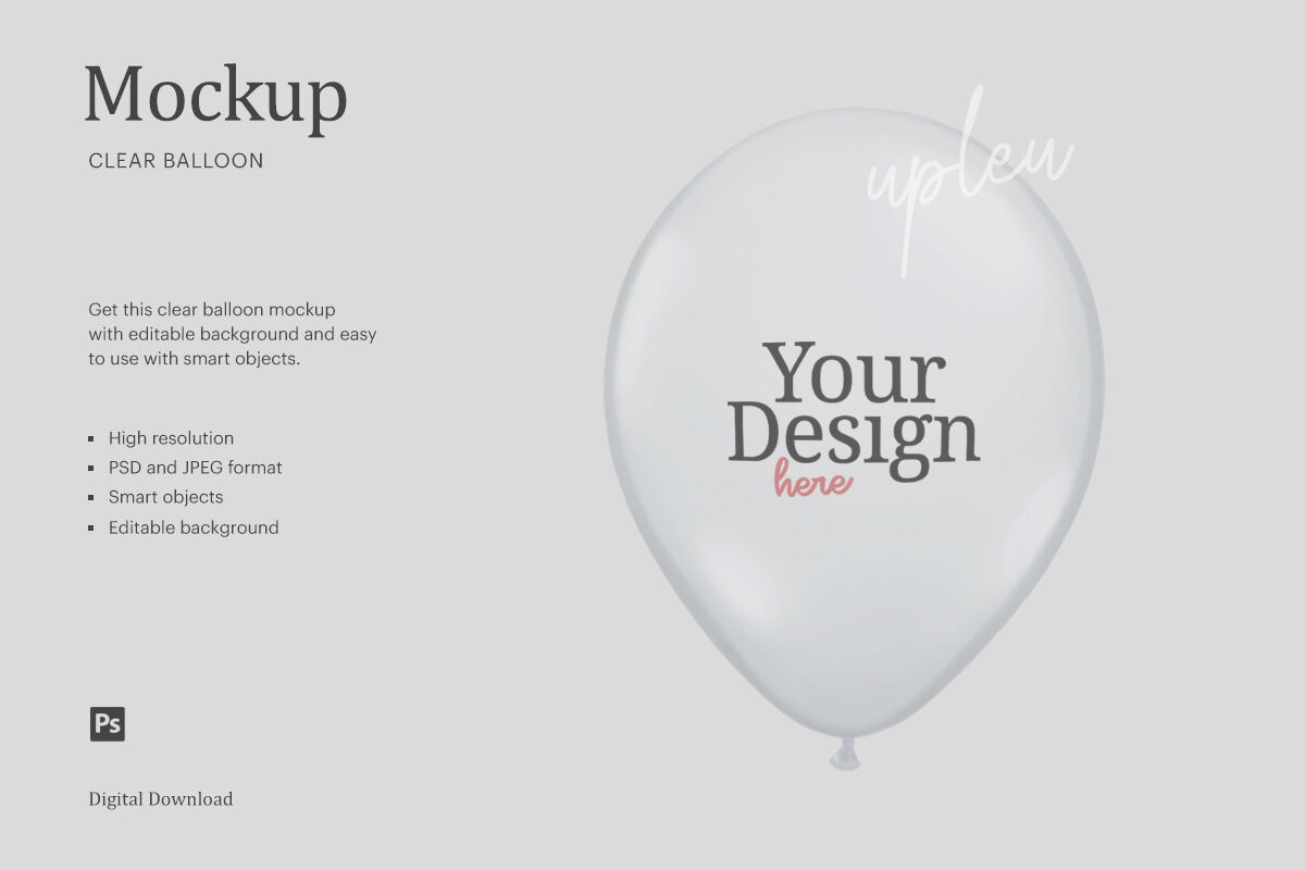 Download Clear Balloon Mockup Transparent Balloon Mockup Affinity Designer By Ariodsgn Thehungryjpeg Com