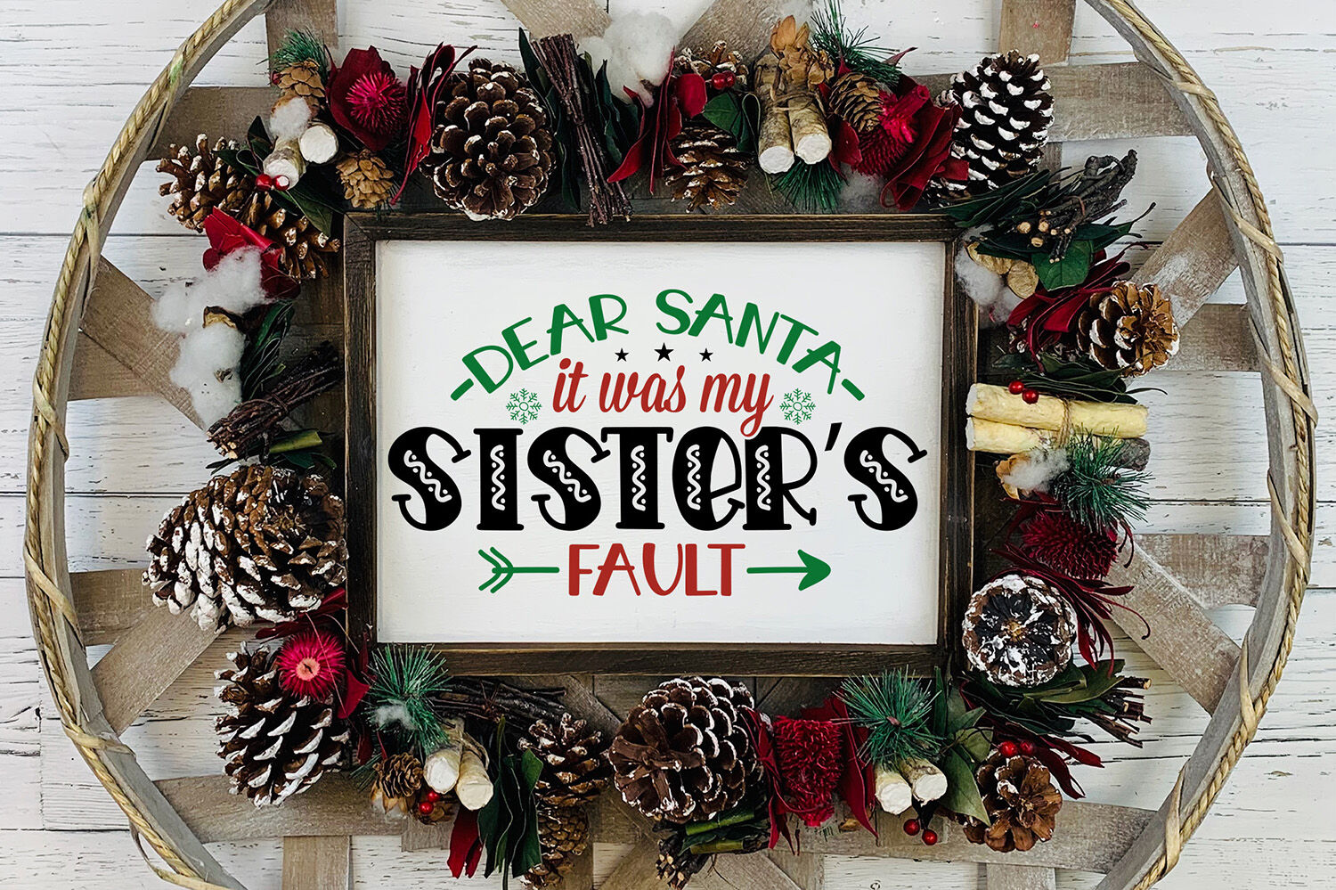Dear Santa It Was My Sister S Fault Christmas Svg Dxf Png By Craftlabsvg Thehungryjpeg Com