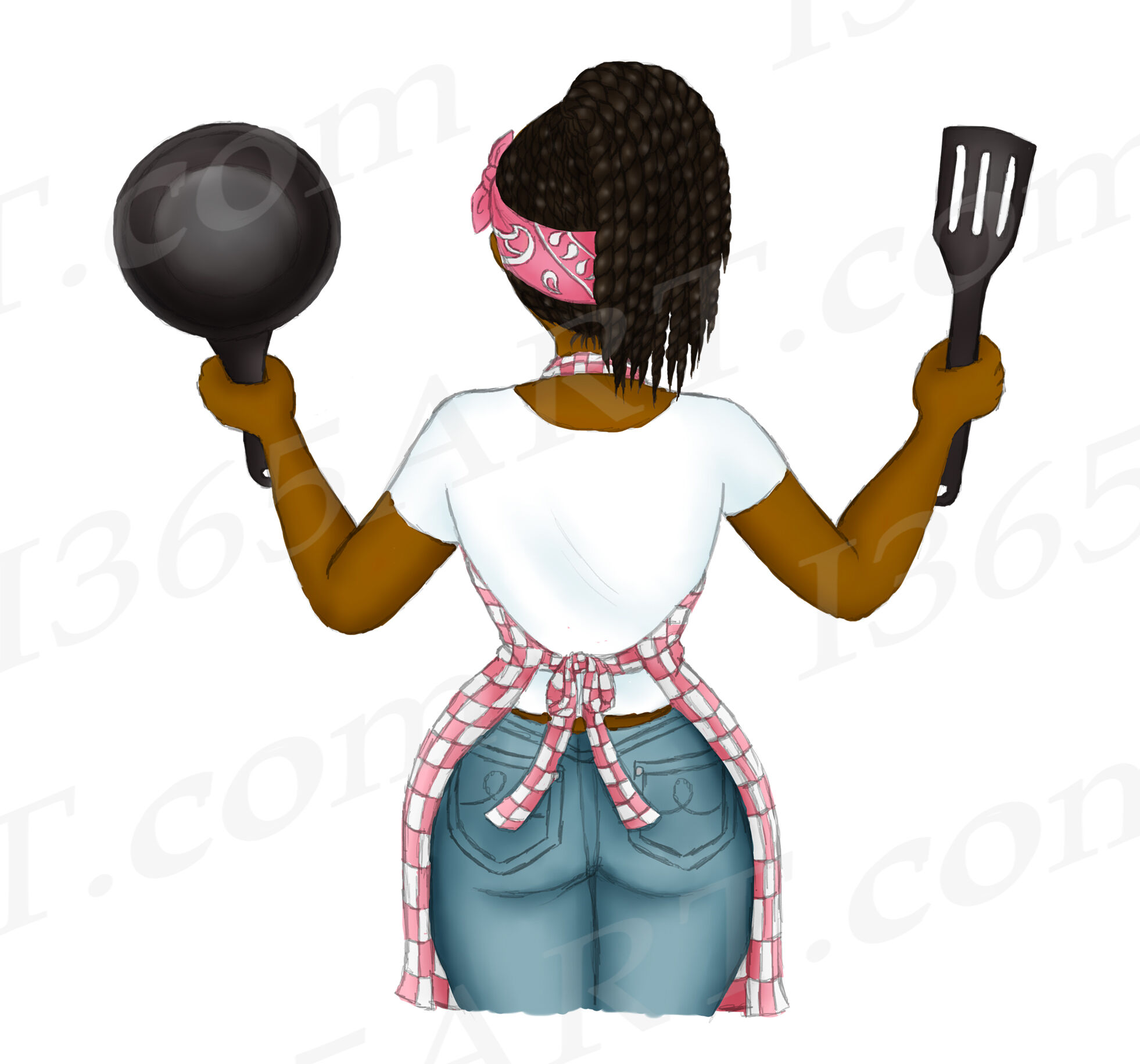 mexican woman cooking cartoon