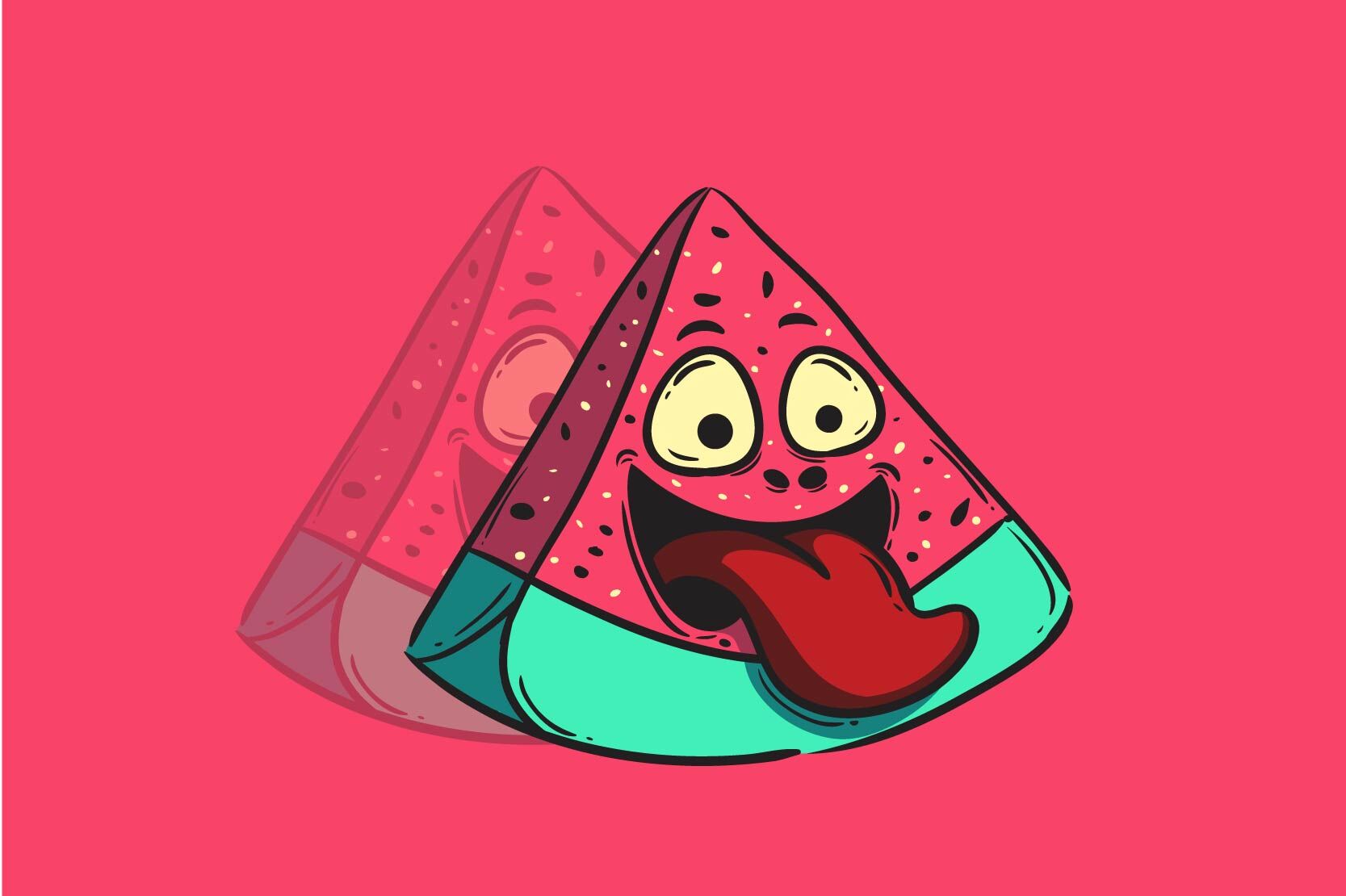 Watermelon Halloween Cartoon Character By belangbiru | TheHungryJPEG