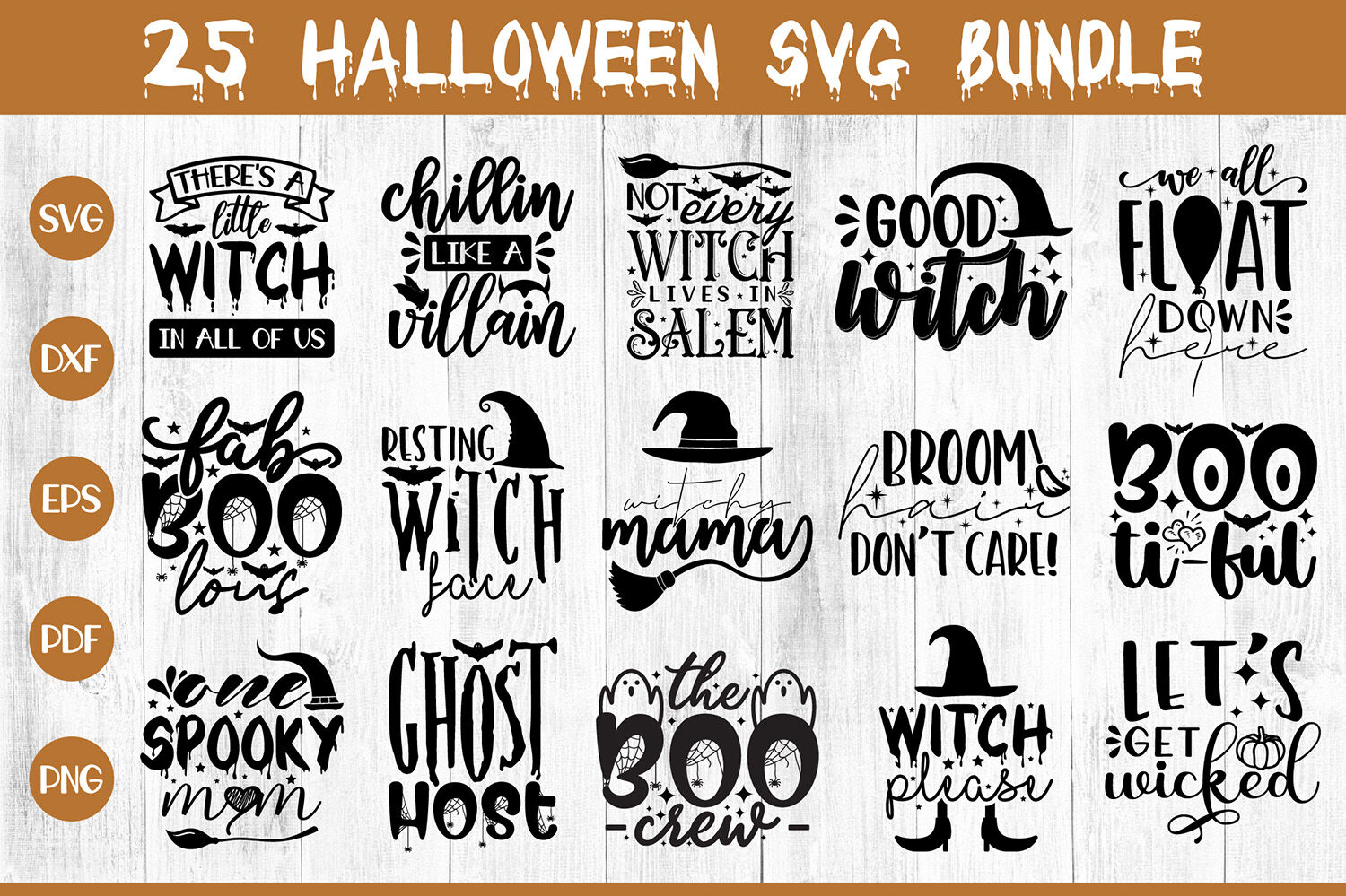 Halloween SVG Bundle, 25 Halloween SVG Cut Files By ...