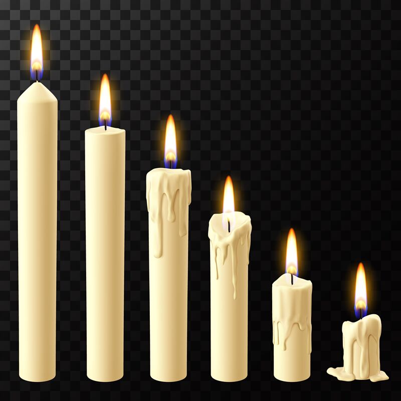 Realistic Burning Candle Wax Candles Reflow Stages Holiday Xmas Or C By Winwin Artlab Thehungryjpeg Com