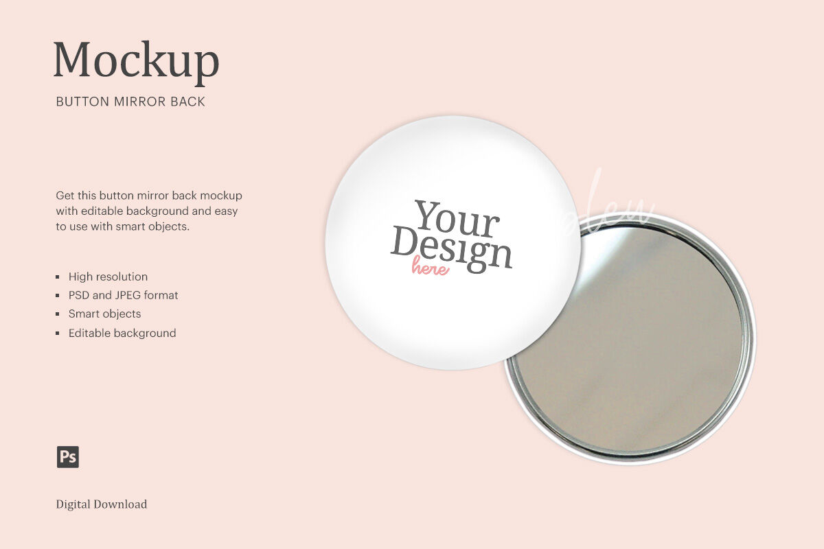 Compact Mirror Mockup  Compatible With Affinity Designer By