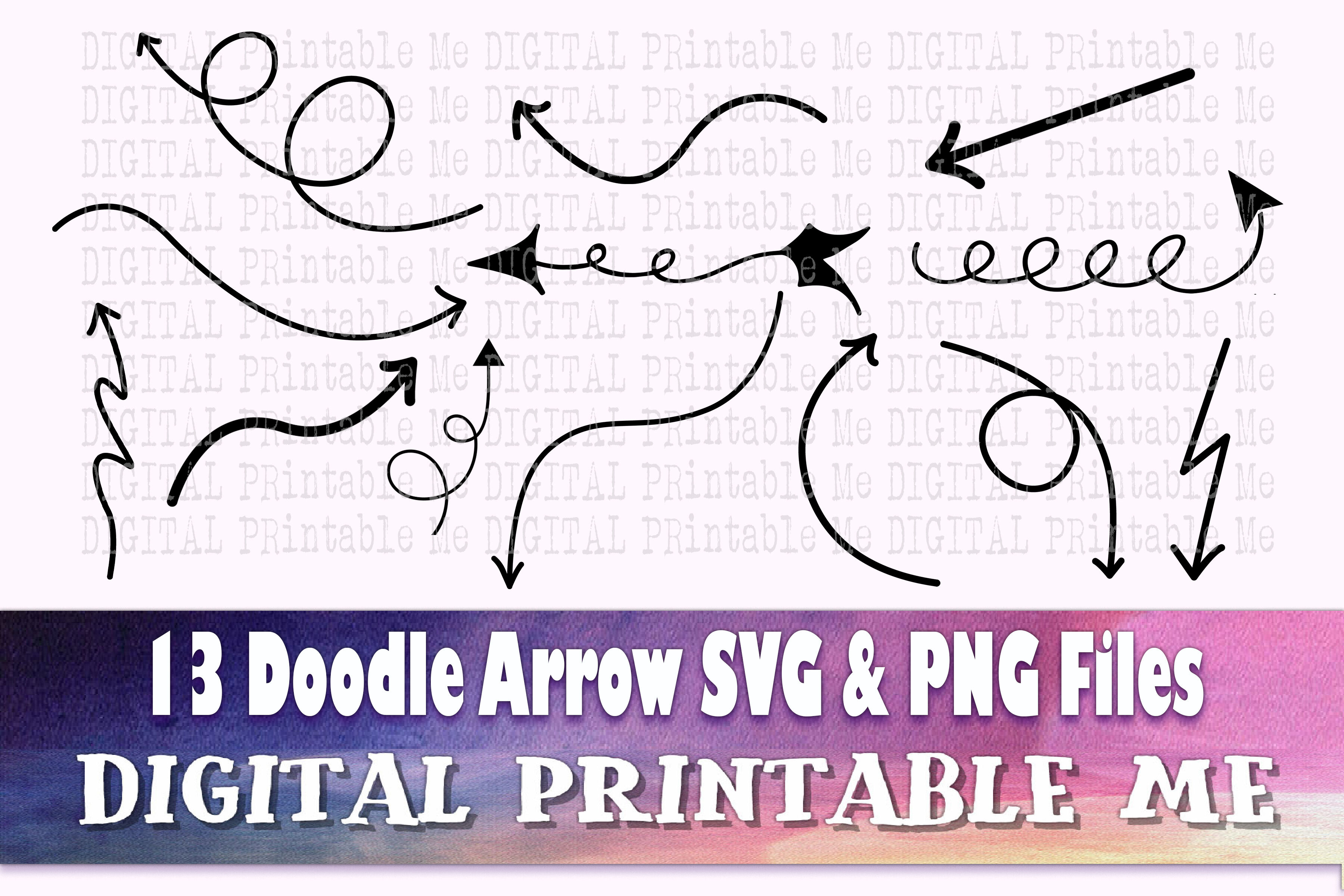 Download Arrow Doodle Svg Bundle Clip Art Png 20 Image Pack Digital Cut Fi By Digitalprintableme Thehungryjpeg Com