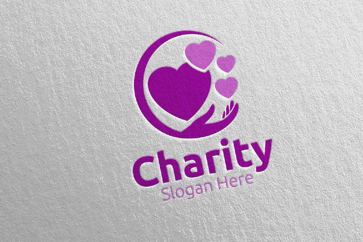 charity hand logo design