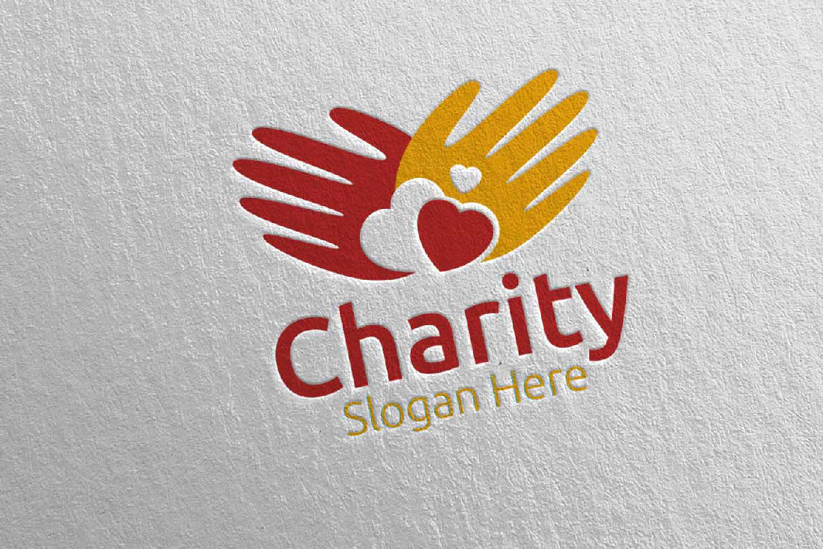 charity hand logo design