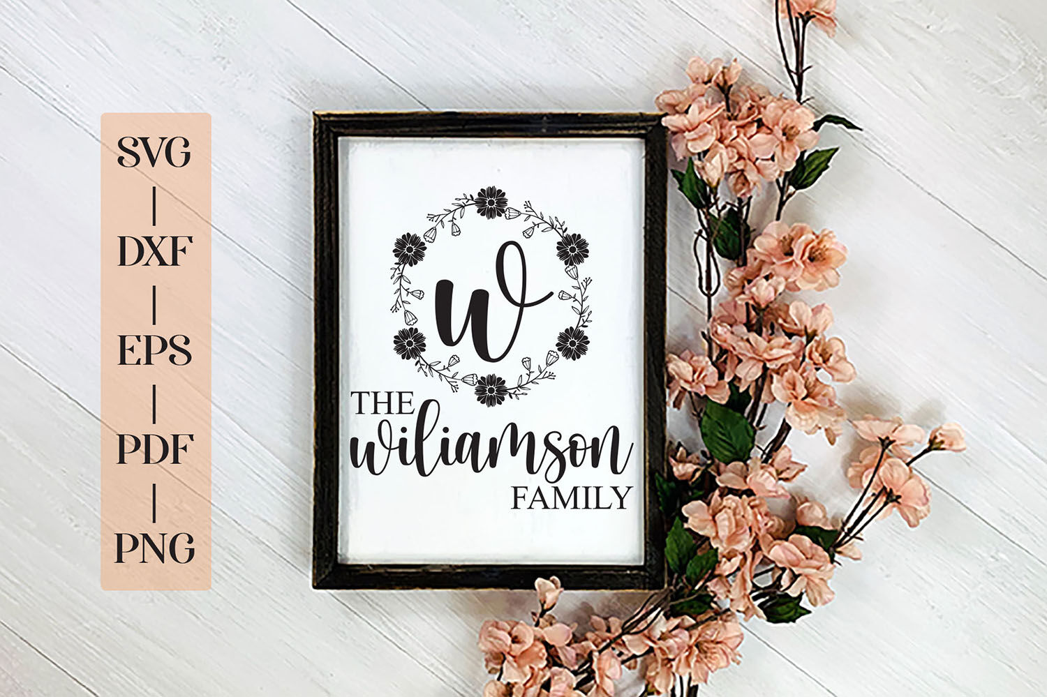 Download Farmhouse Monogram Style, Family Monogram Wreath SVG DXF PNG By CraftLabSVG | TheHungryJPEG.com