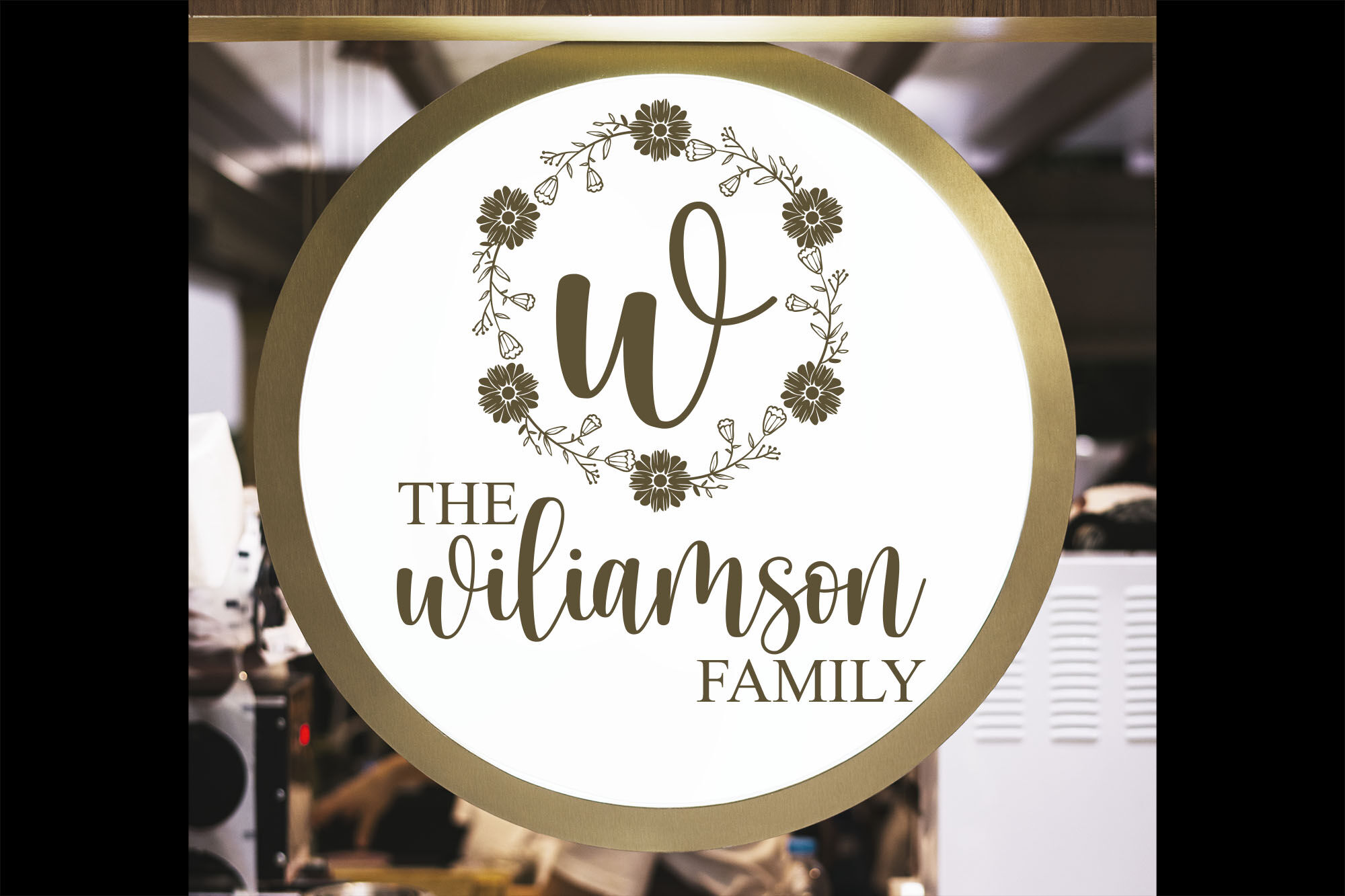 Download Farmhouse Monogram Style, Family Monogram Wreath SVG DXF PNG By CraftLabSVG | TheHungryJPEG.com