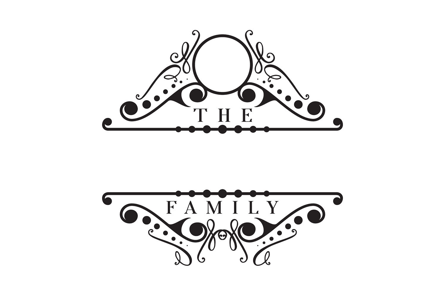 Download Family Monogram SVG, Farmhouse Monogram Wreath SVG Cut File By CraftLabSVG | TheHungryJPEG.com