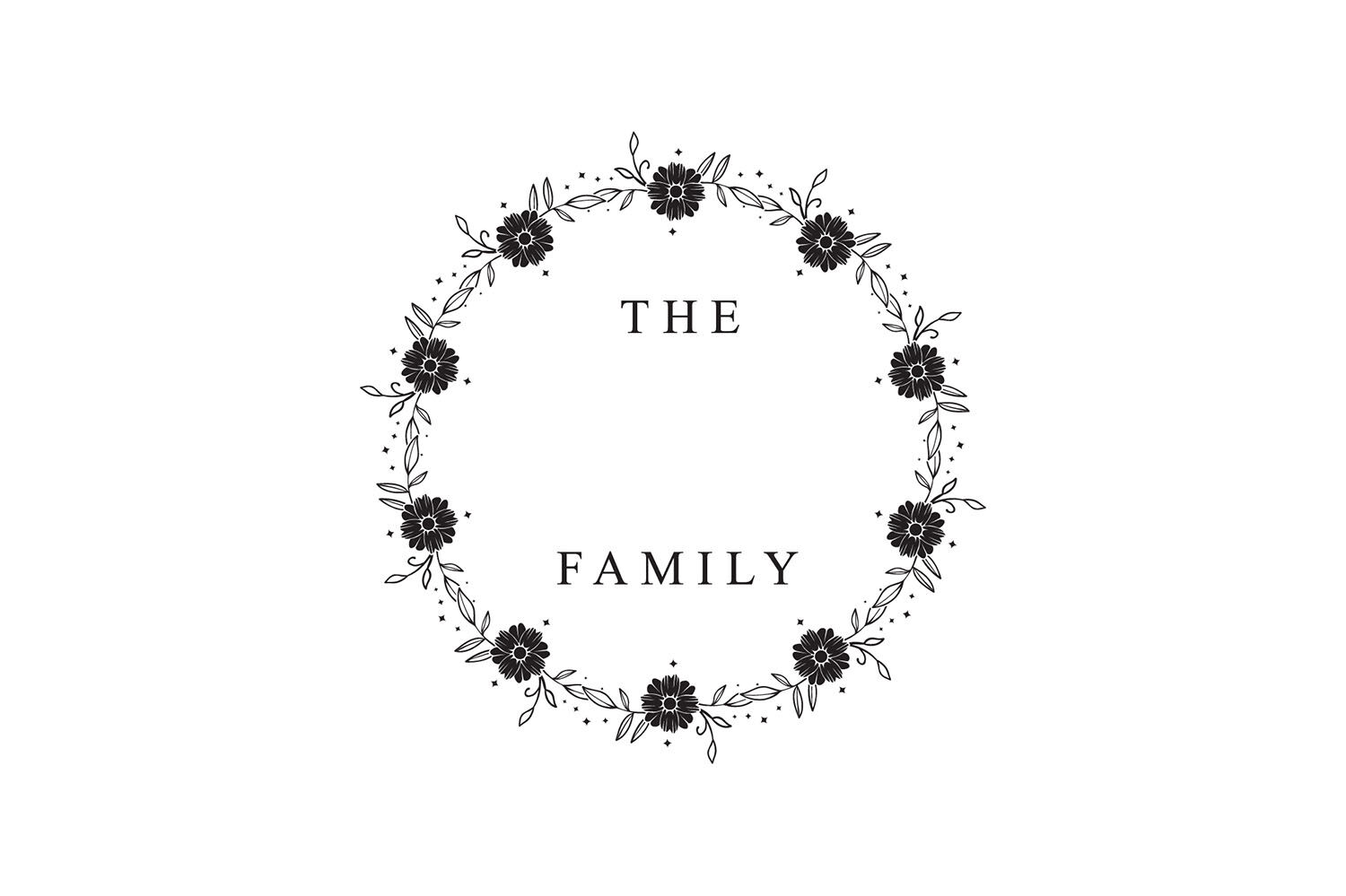 Download Family Monogram Svg Last Name Farmhouse Monogram Wreath By Craftlabsvg Thehungryjpeg Com