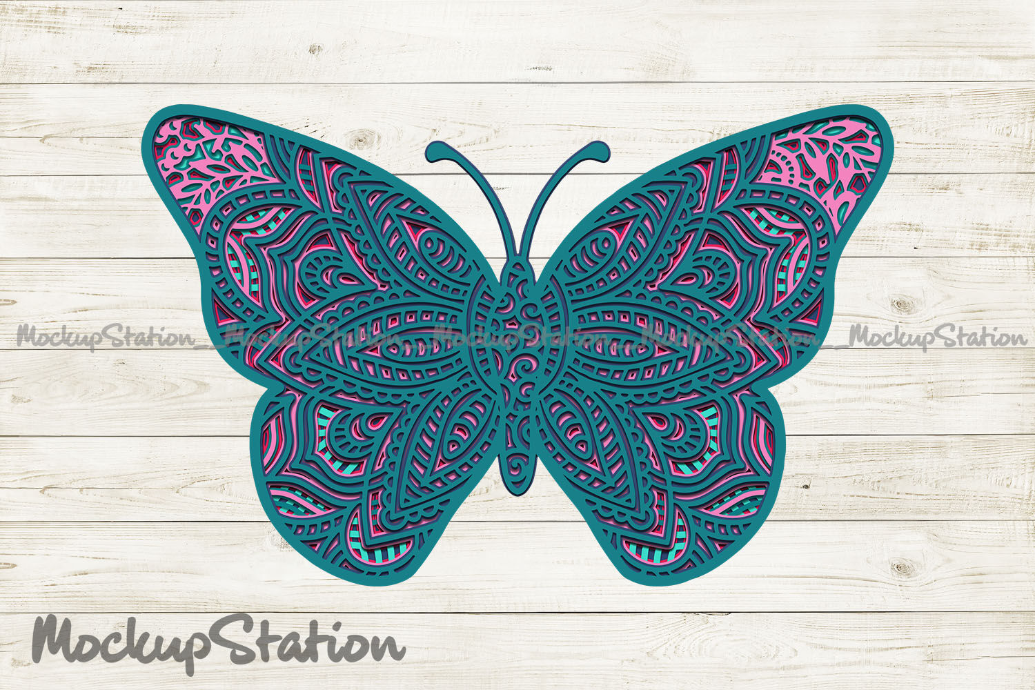 Download Butterfly 3d Mandala Svg Layered Dxf Cut File Vector By Mockupstation Thehungryjpeg Com SVG, PNG, EPS, DXF File