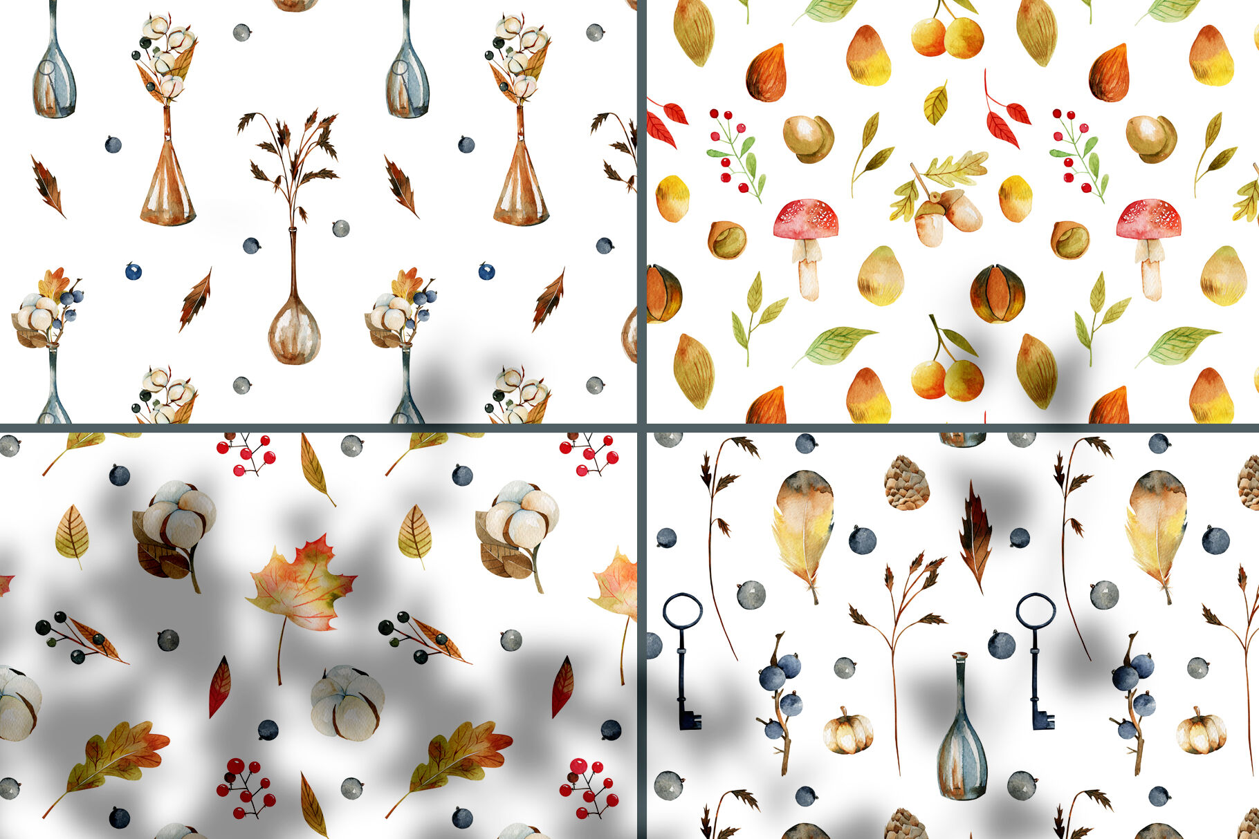 October pattern collection By TheHungryJPEG