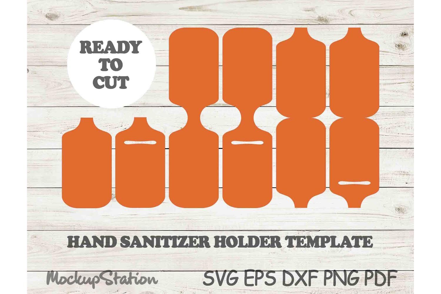 Hand Sanitizer Holder Template SVG, Laser Cut File DXF By MockupStation