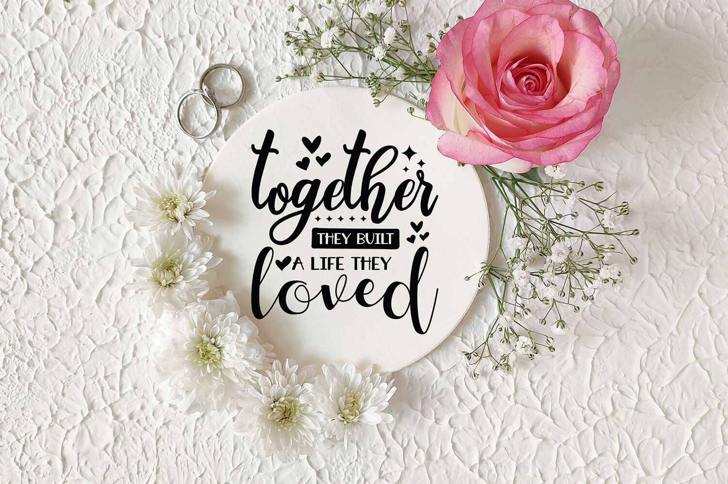 Together They Built A Life They Loved Anniversary Svg By Craftlabsvg Thehungryjpeg Com