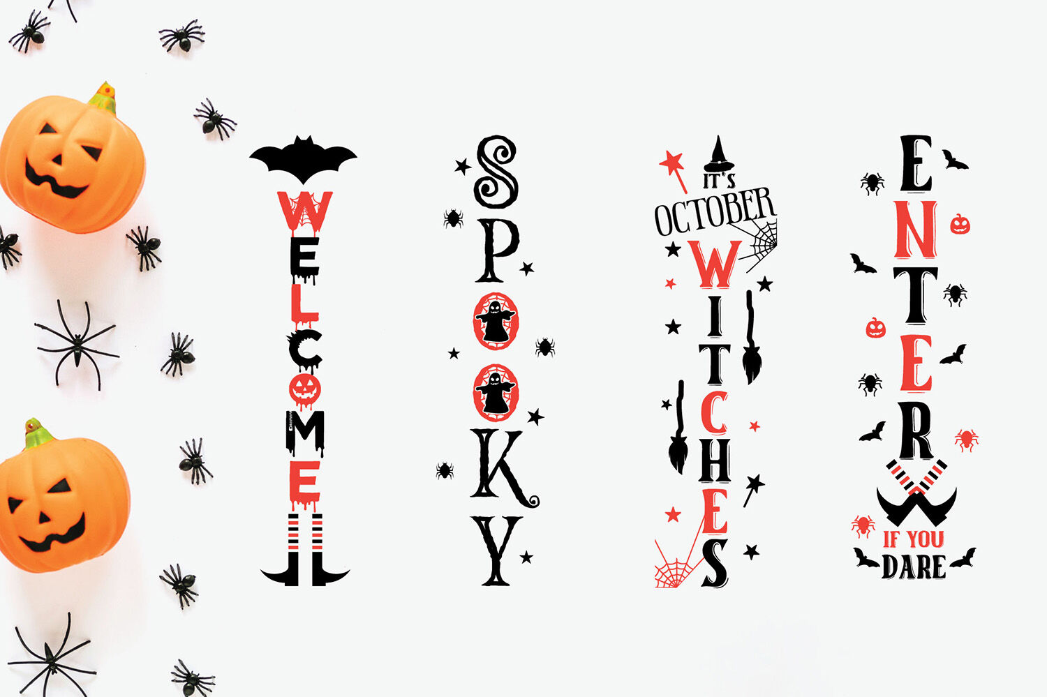 Download Halloween Porch Sign SVG Bundle, 16 Halloween Porch Sign ...