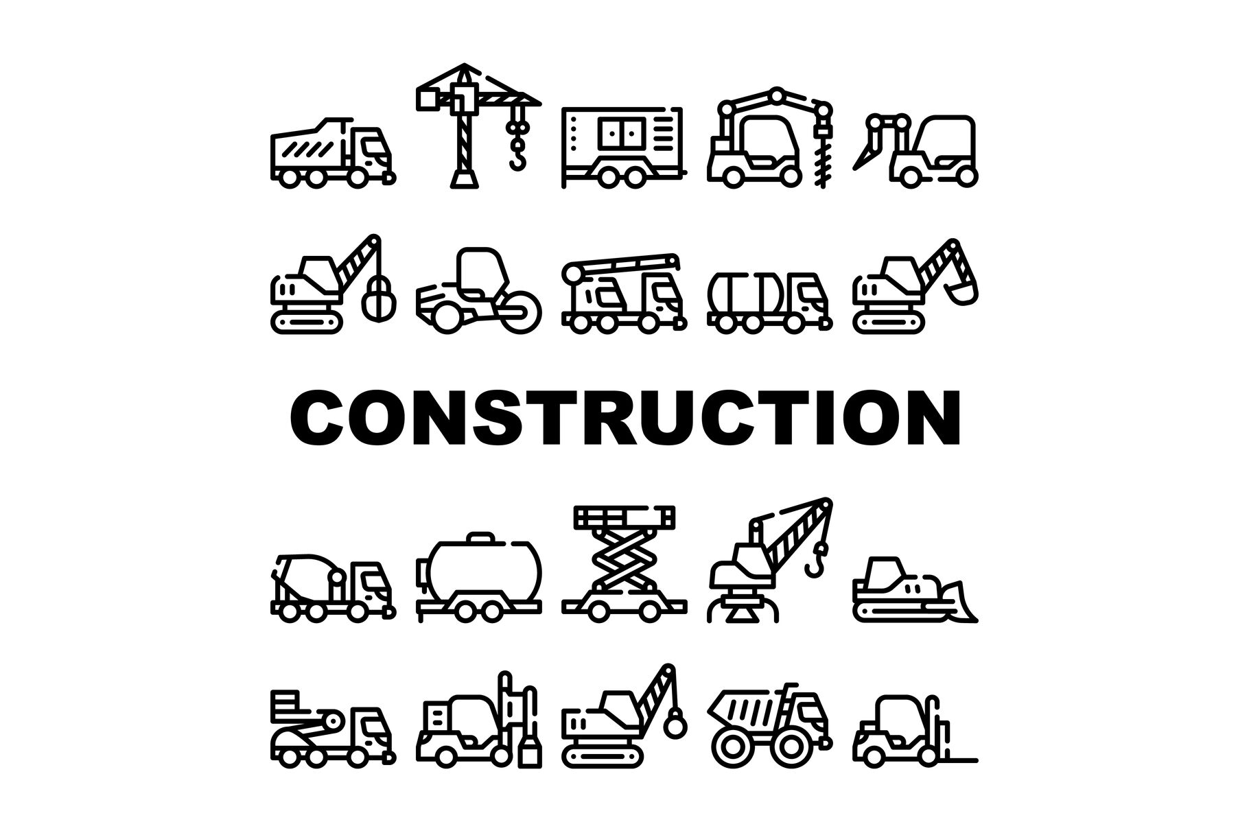 construction vehicle icons