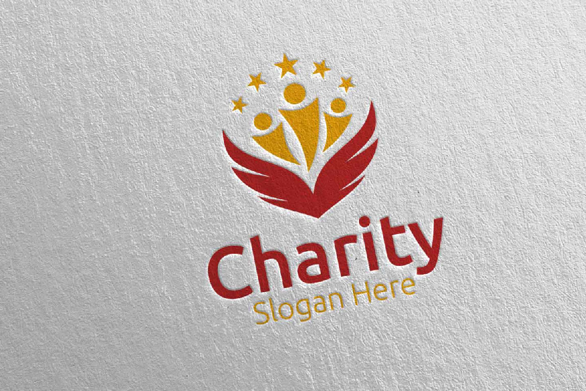 Wing Charity Hand Love Logo Design 32 By denayunethj | TheHungryJPEG