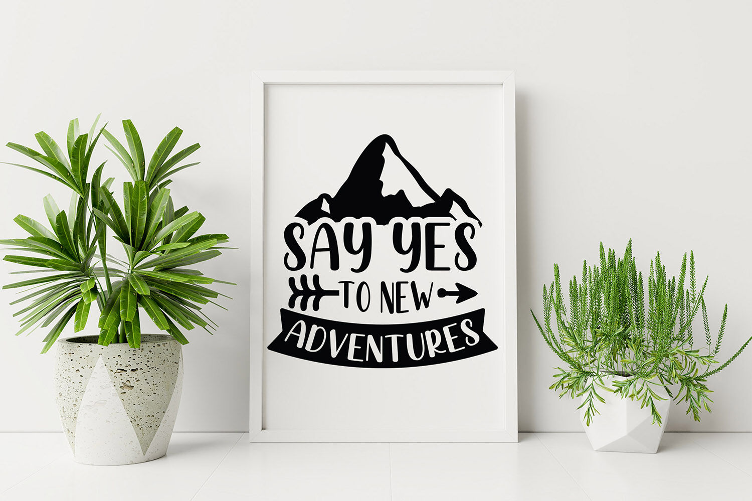 Download Say Yes To New Adventures, Inspirational Quotes SVG Cut File By CraftLabSVG | TheHungryJPEG.com