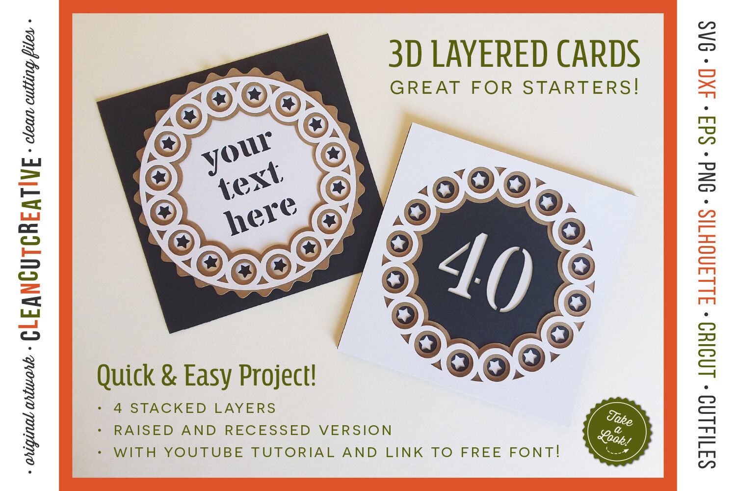 Download 3D layered CARD svg | stacked paper greeting card craft ...