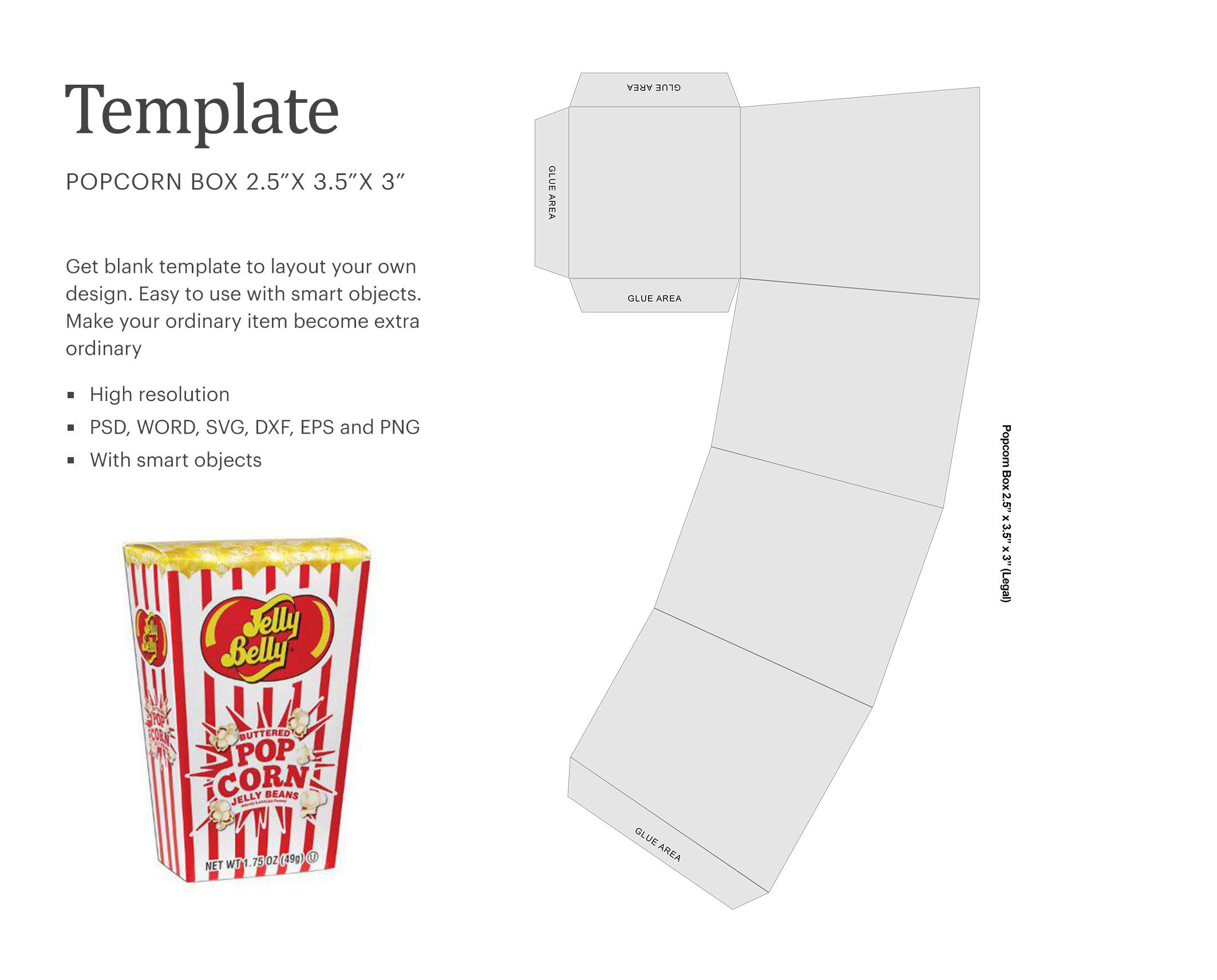 Mini Popcorn Box Template Silhouette Studio Cricut Silhouette By Ariodsgn Thehungryjpeg Com