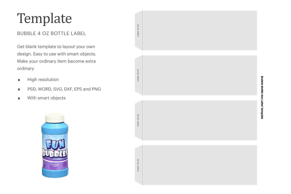 Bubble Bottle 21oz Label Template Compatible With Silhouette With Regard To Bubble Bottle Label Template
