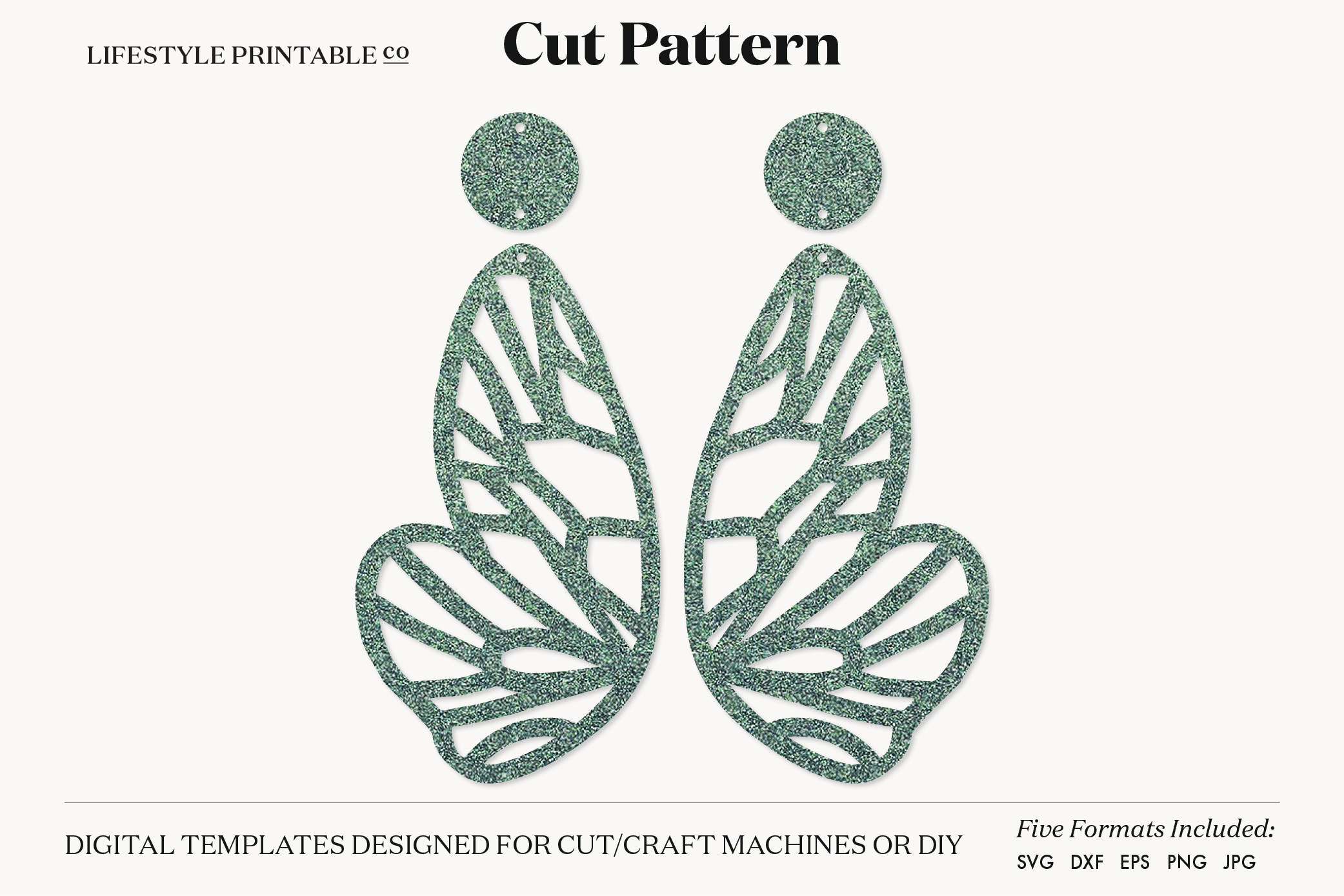 Download Earrings Svg Template Cut File Cricut Earrings Bundle Leather Earring By Lifestyle Printable Co Thehungryjpeg Com SVG, PNG, EPS, DXF File