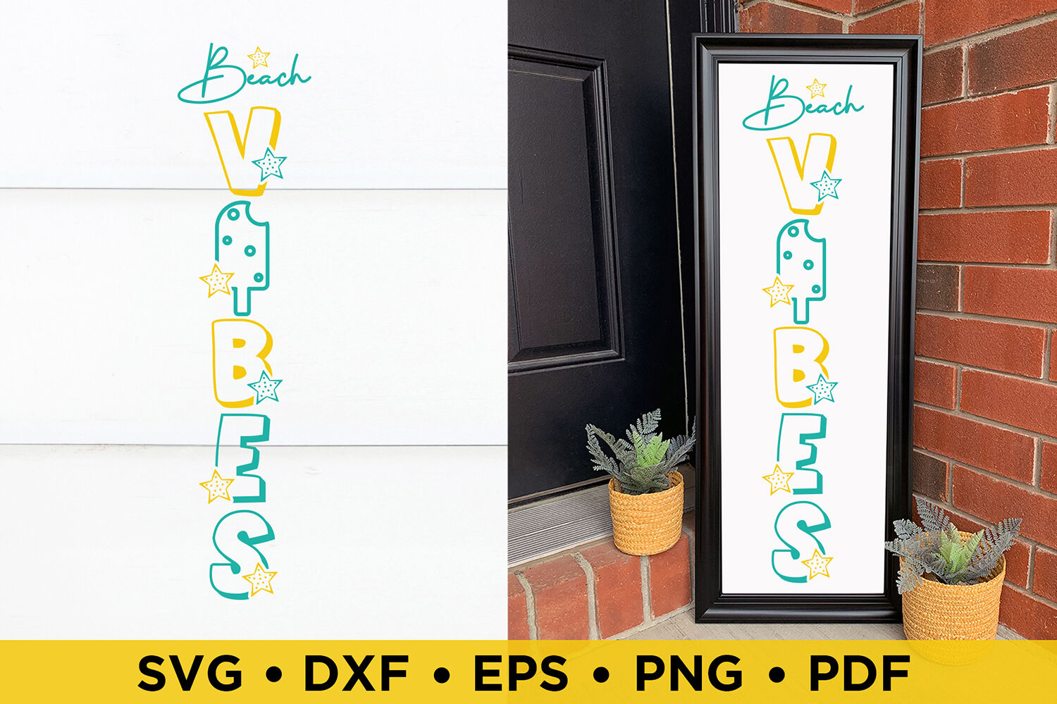 Download Beach Vibes, Summer SVG, Summer Porch Sign SVG DXF EPS PNG ...