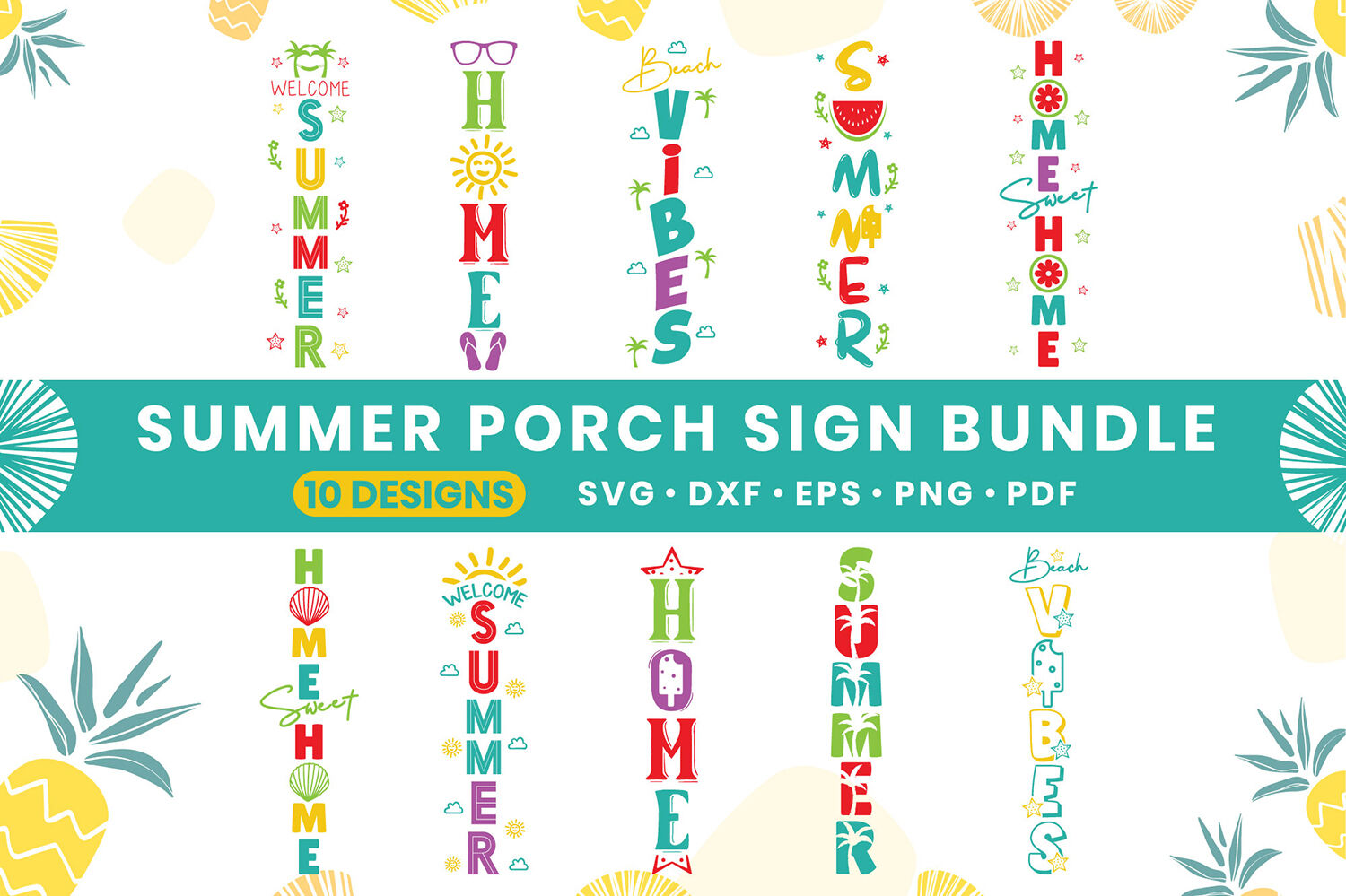Download Summer Svg Bundle Vol 2 10 Summer Porch Sign Bundle By Craftlabsvg Thehungryjpeg Com