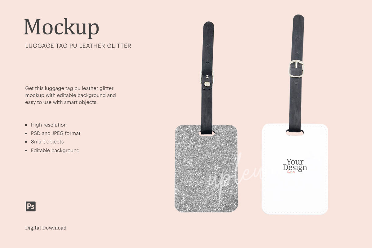 3.5x2 Tag Mockup on a Gift Bag Graphic by BlushPinkStudio · Creative Fabrica