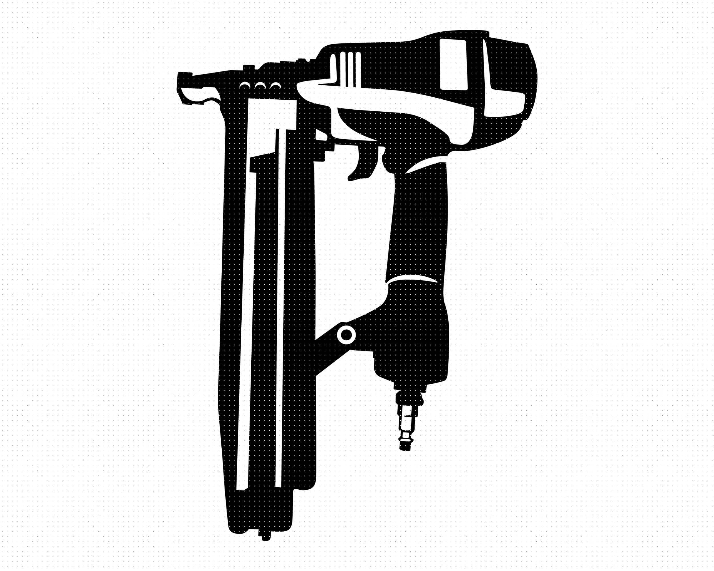 Nail Gun Svg Png Dxf Clipart Eps Vector Cut File Instant Download By Crafteroks Thehungryjpeg Com