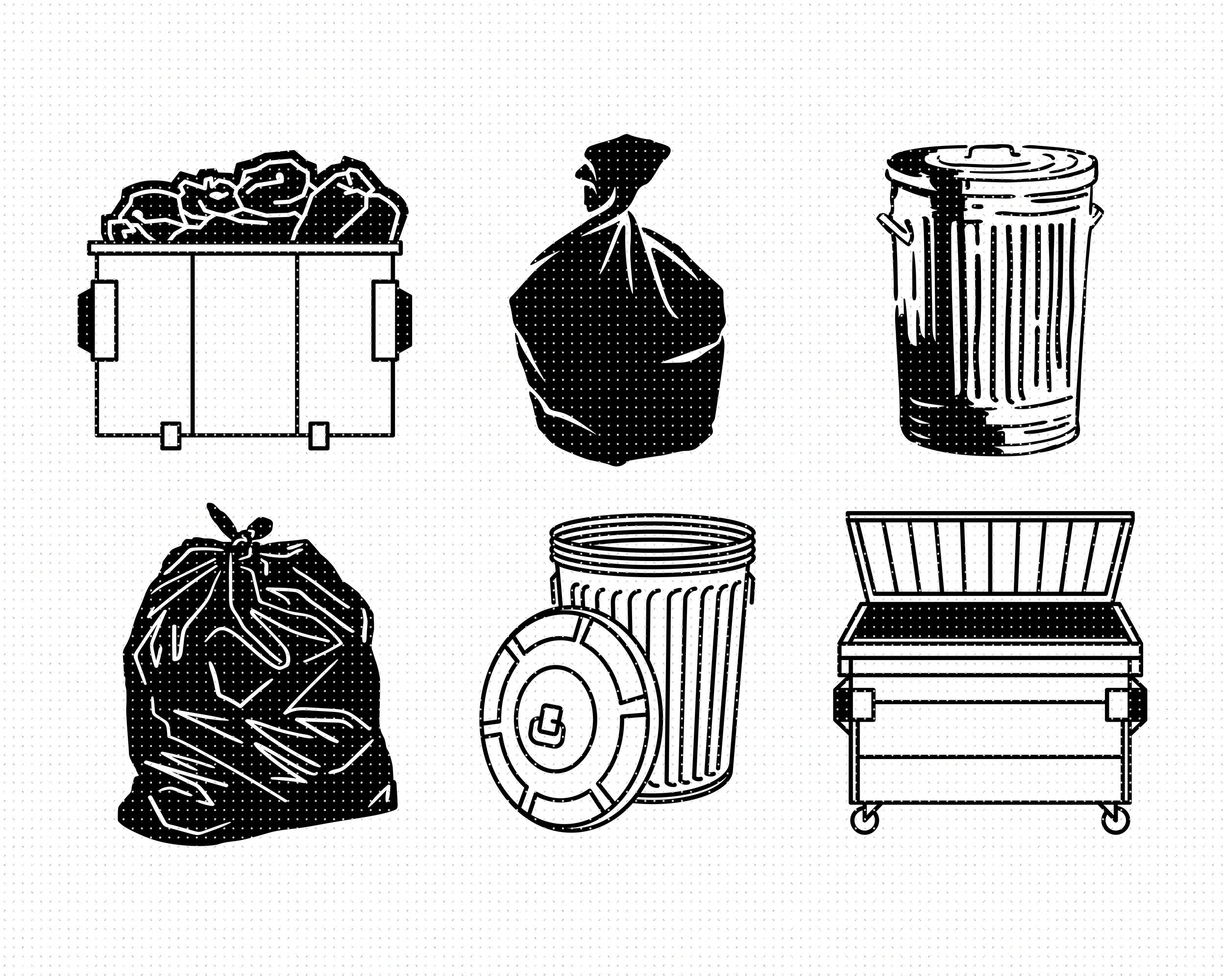 Plastic trash bag cartoon Royalty Free Vector Image