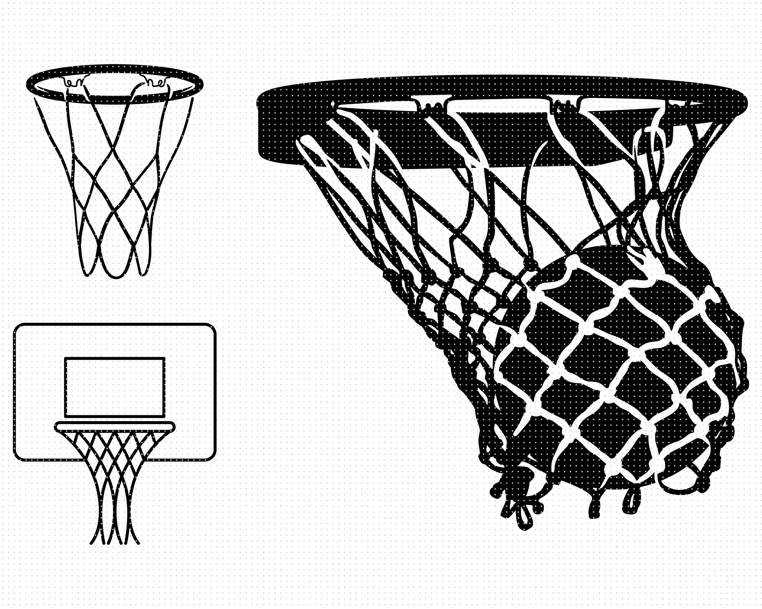 basketball net SVG, hoop PNG, court DXF, clipart, EPS, vector cut file By  CrafterOks