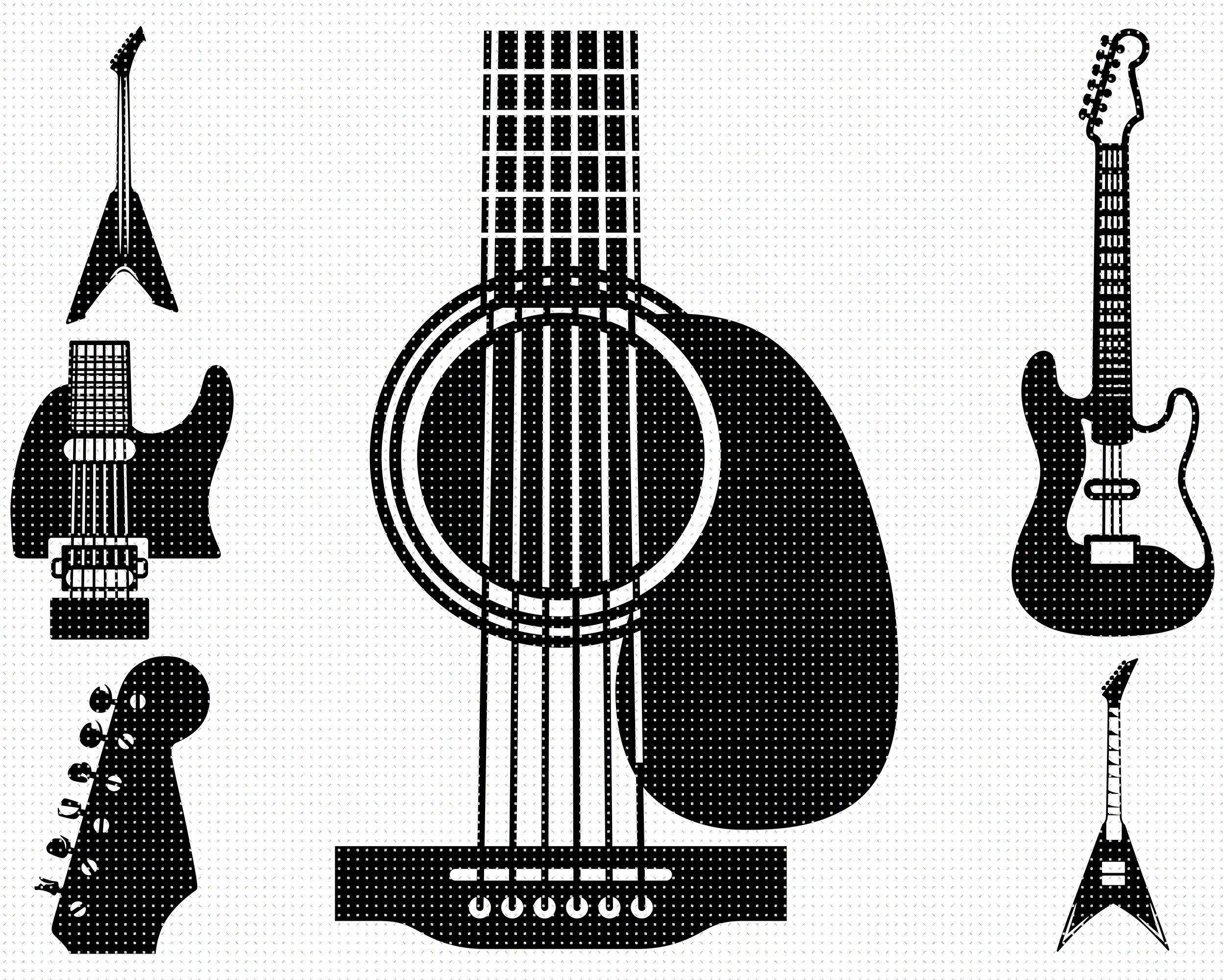 Download electric guitar SVG, heavy metal guitar PNG, DXF, clipart, EPS, vector By CrafterOks ...