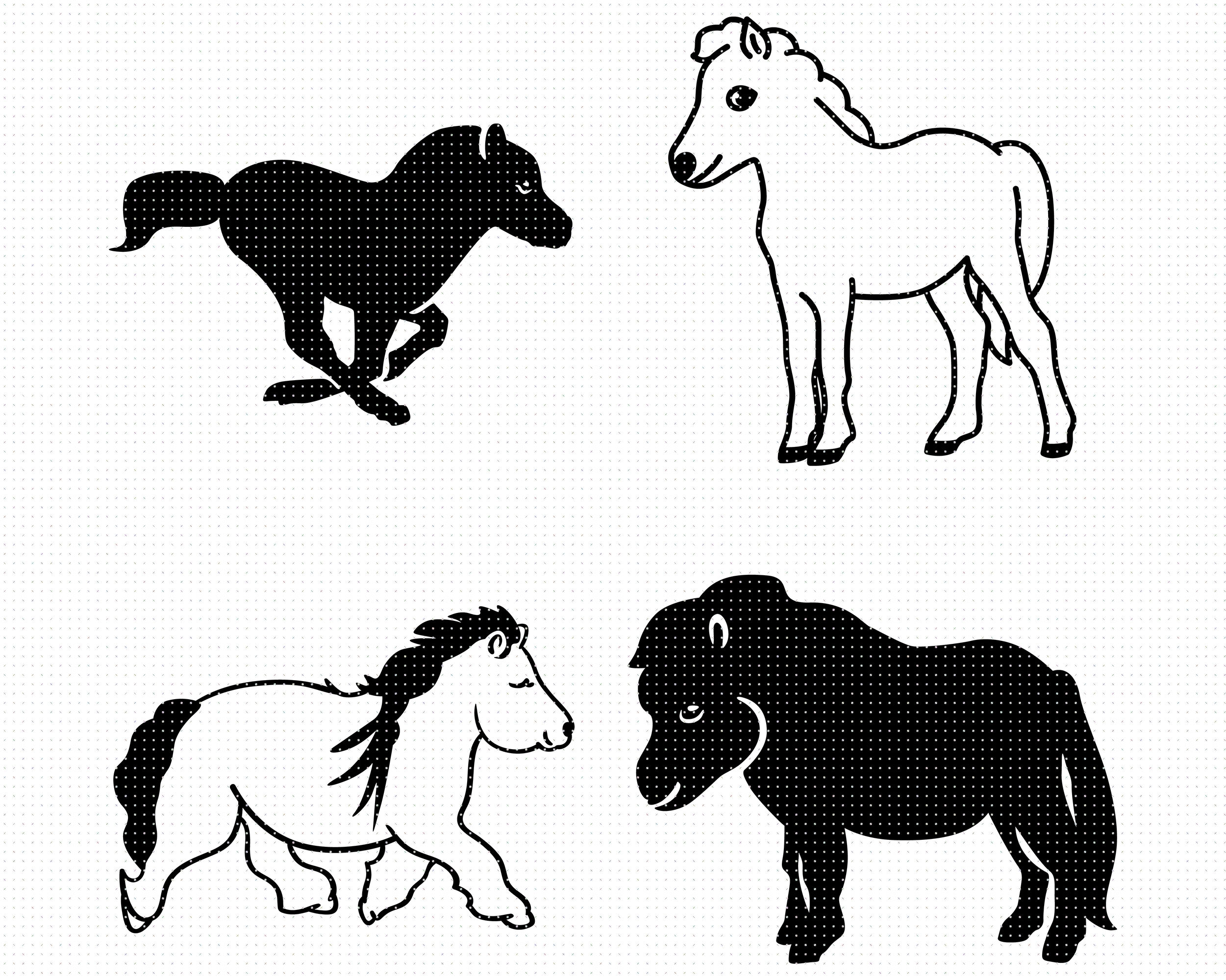 Download Mini Horse Svg Miniature Horse Png Dxf Clipart Eps Vector By Crafteroks Thehungryjpeg Com