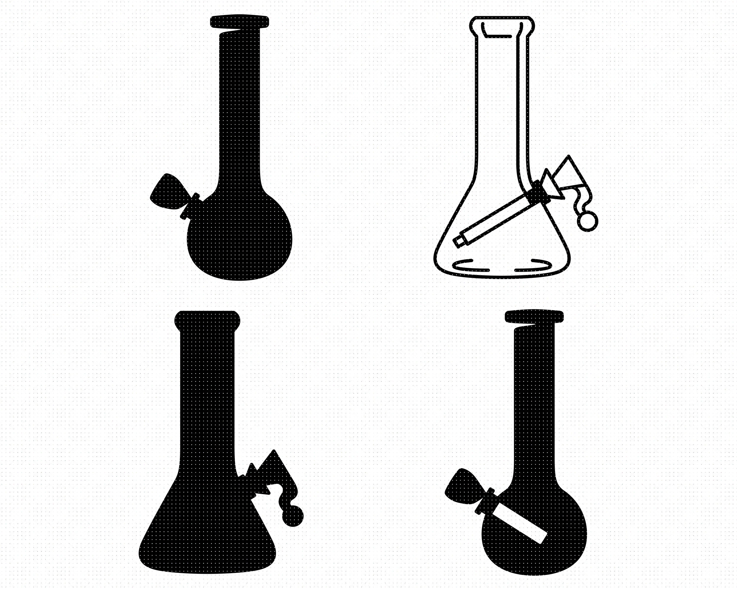 bong SVG, glass bong PNG, DXF, clipart, EPS, vector By CrafterOks